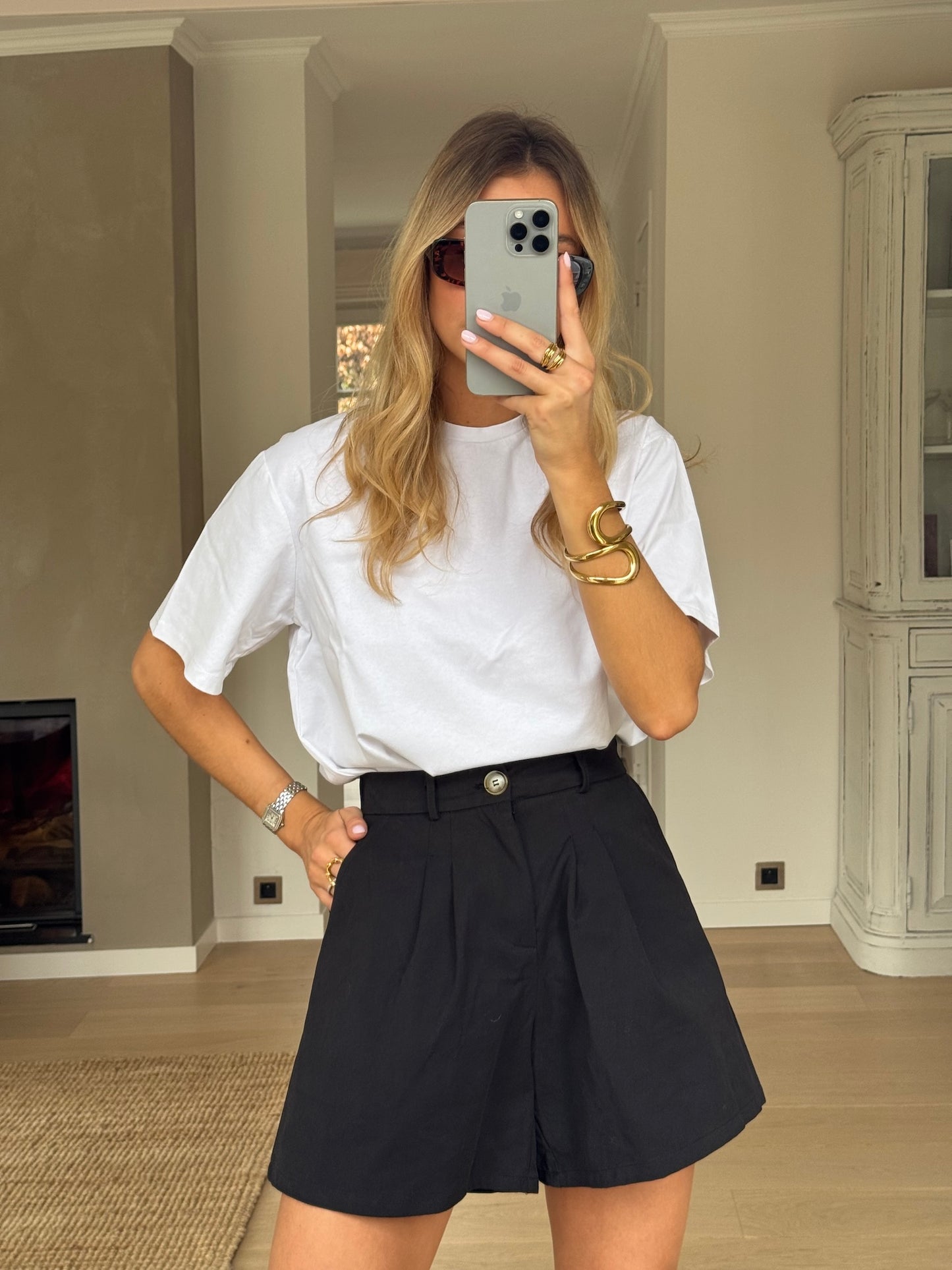 Black Faustine Shorts