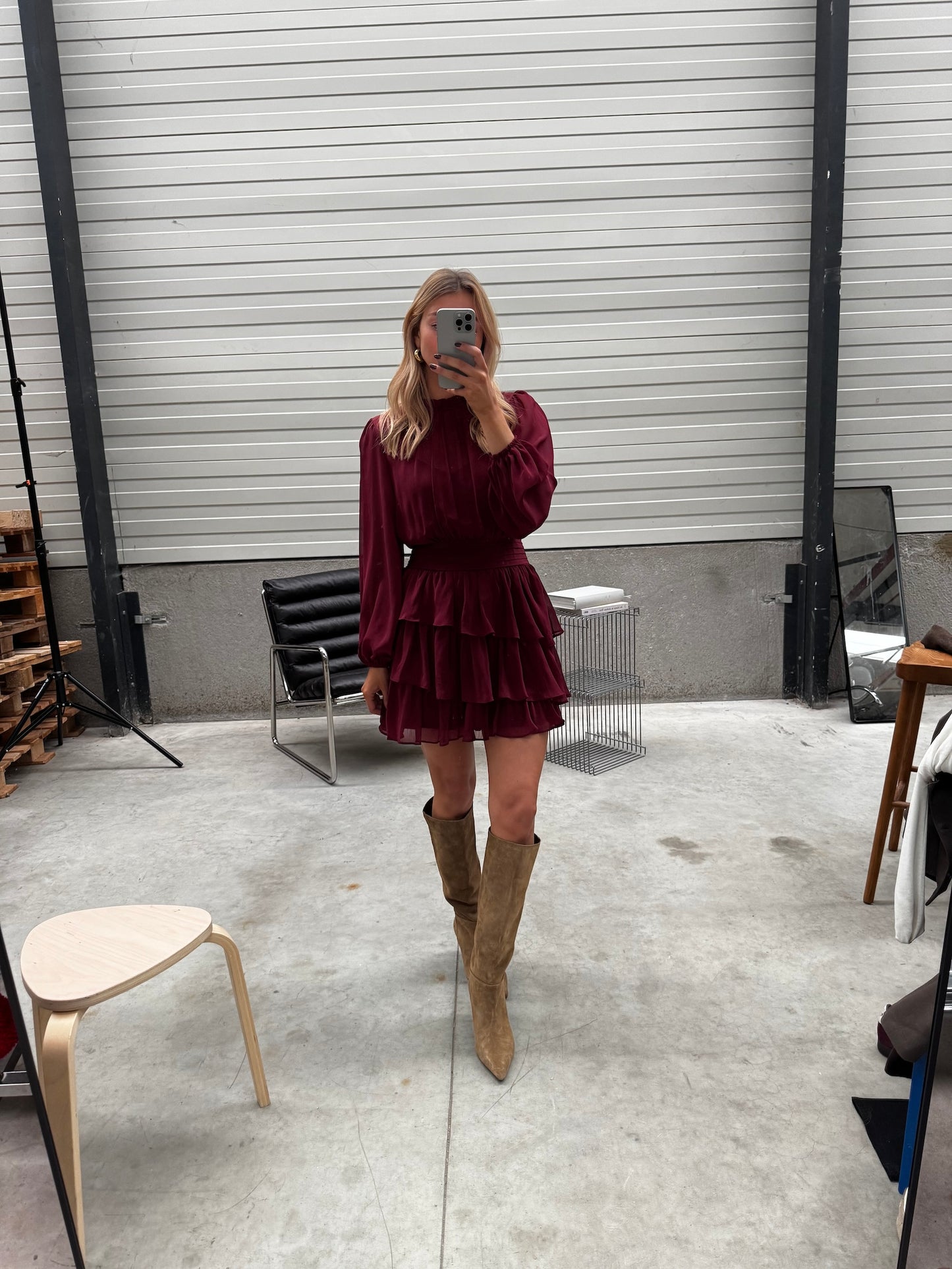 Burgundy Indra Dress