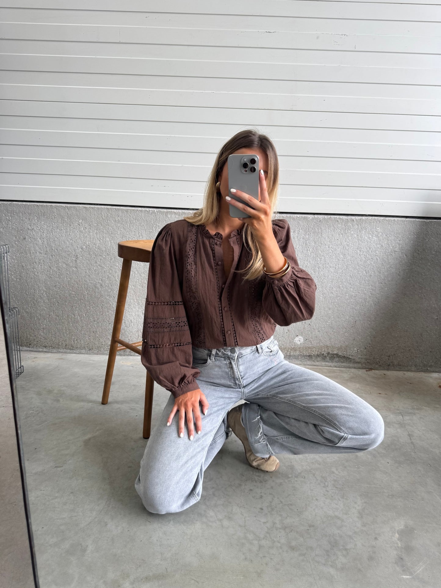 Chocolate Grain Blouse