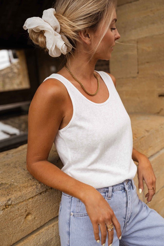 Ecru Evena Scrunchie