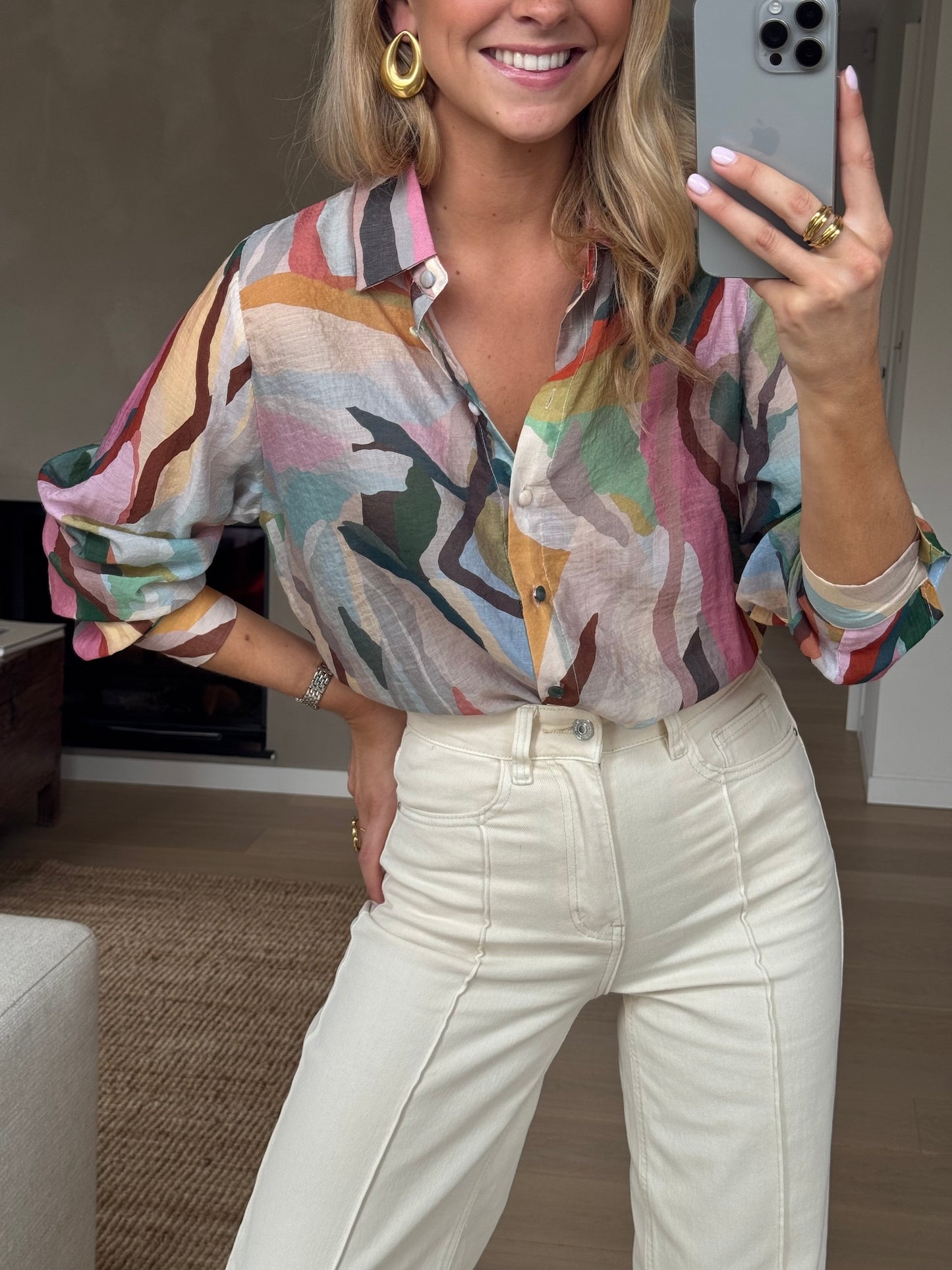 Patterned Babou Shirt