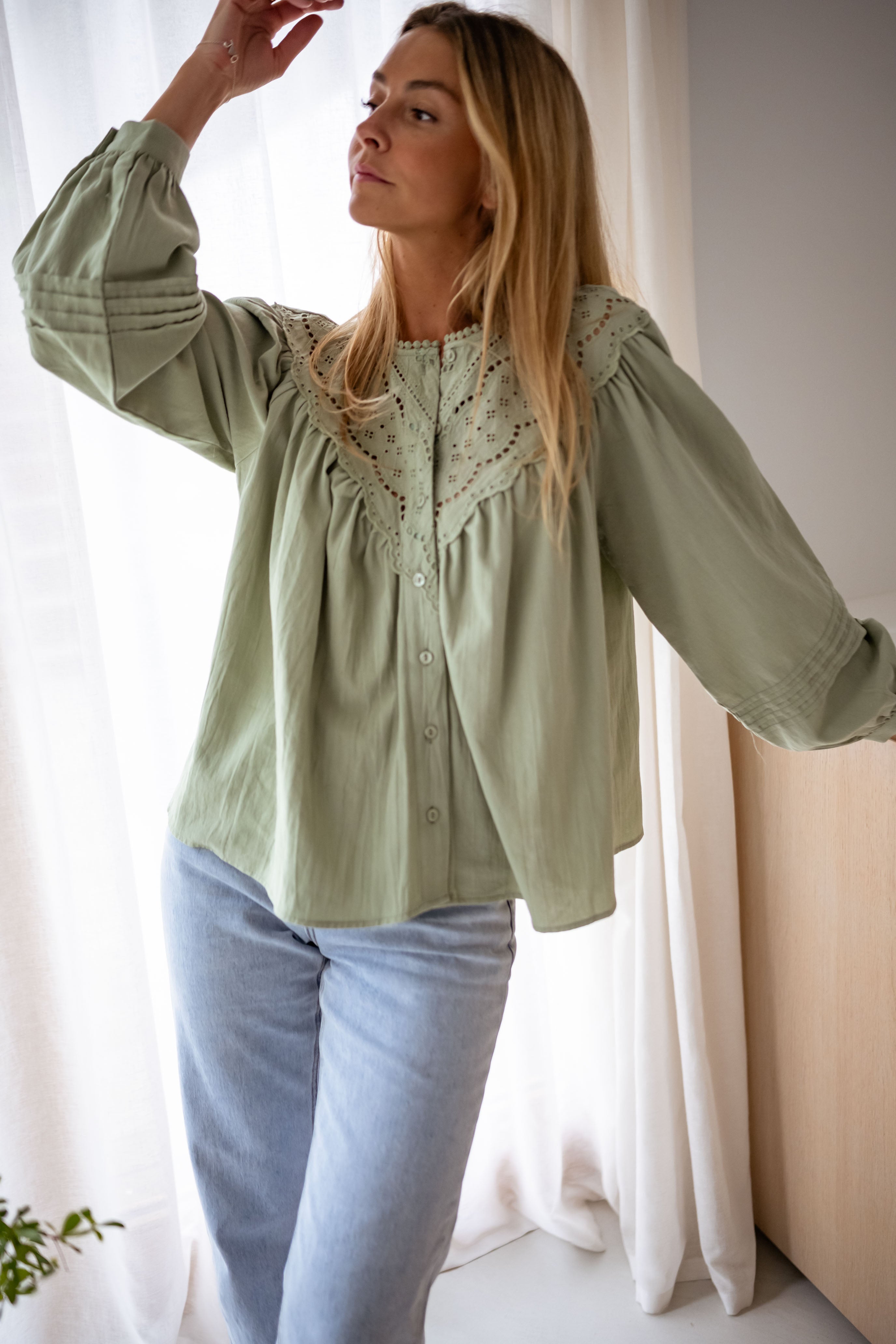 Khaki Fedo Blouse