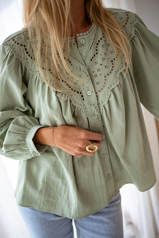 Khaki Fedo Blouse