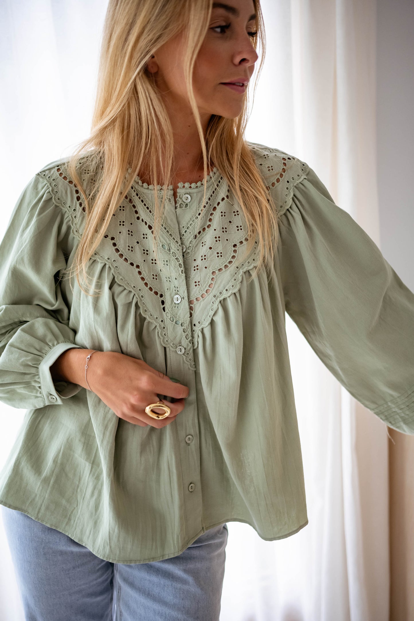 Khaki Fedo Blouse