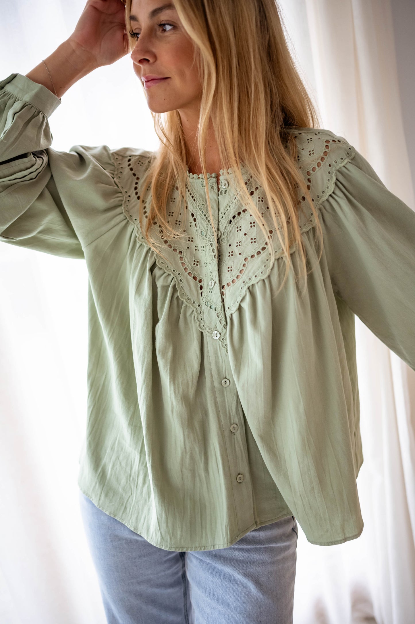 Khaki Fedo Blouse