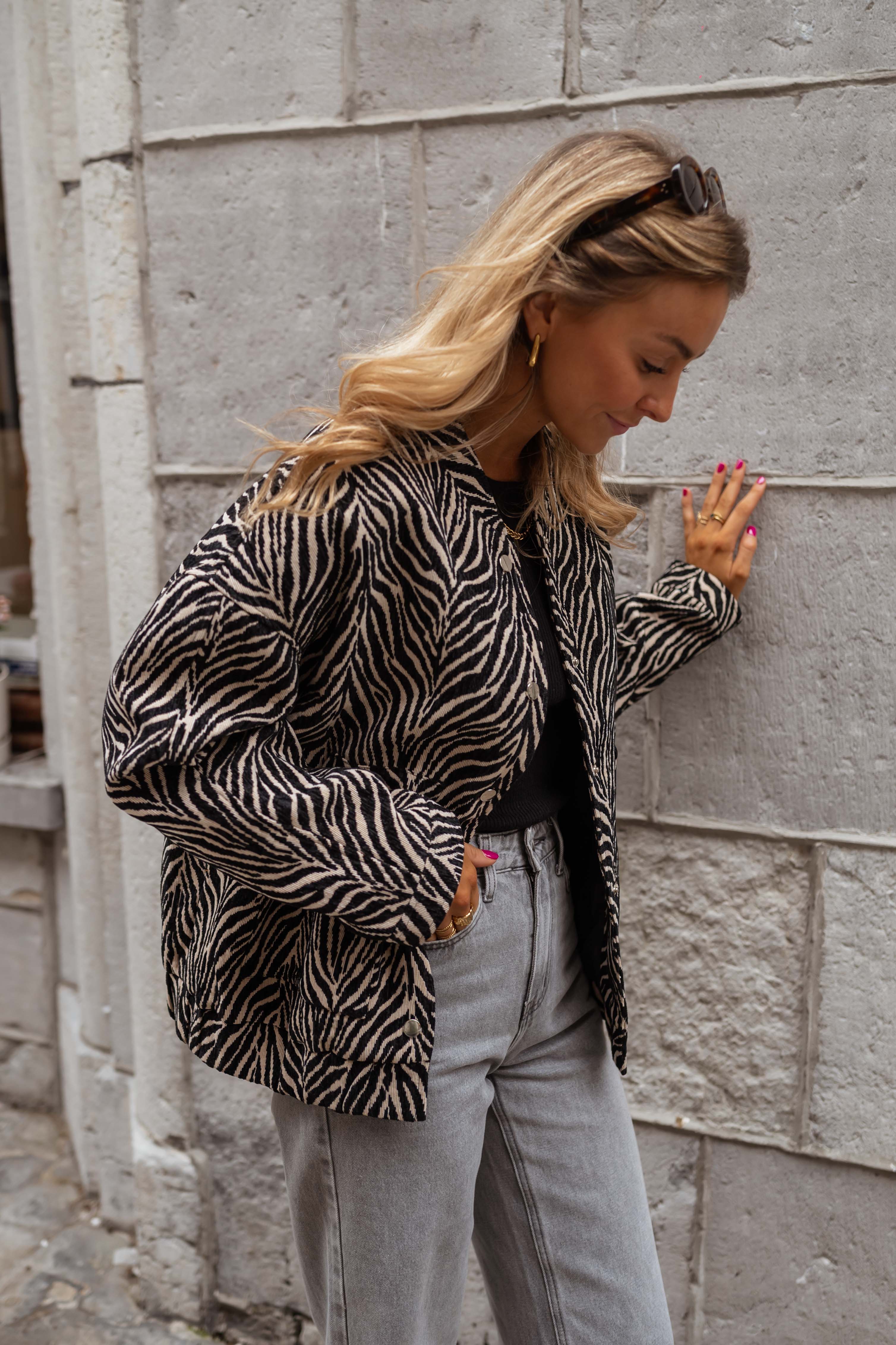 Zebra Sarah Bomber Jacket