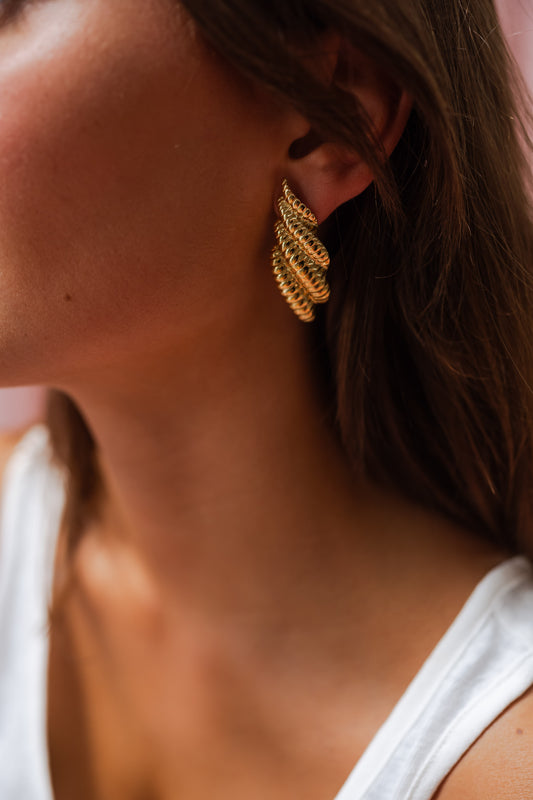 Golden Conch Earrings
