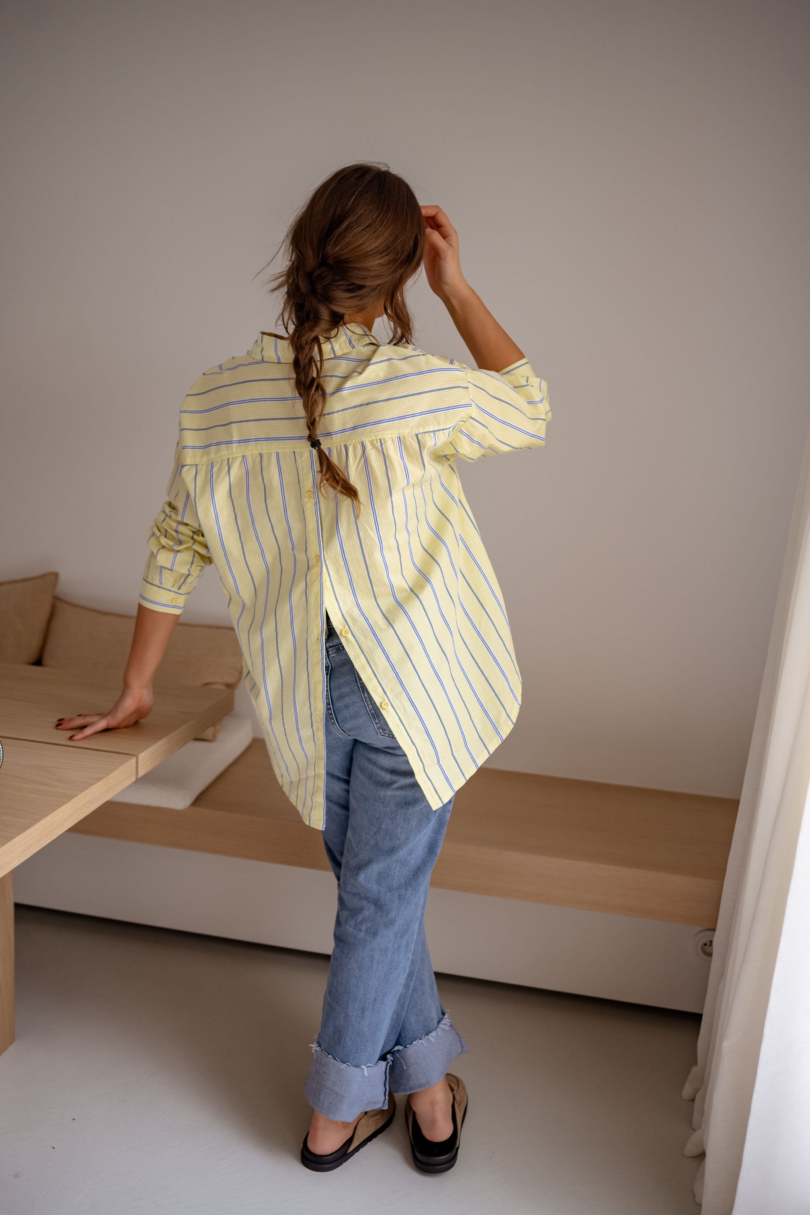 Yellow Striped Happy Shirt