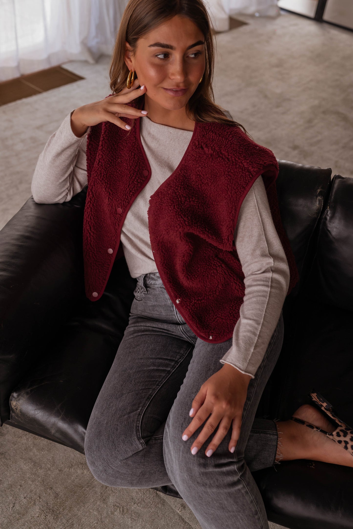 Burgundy Taoh Vest