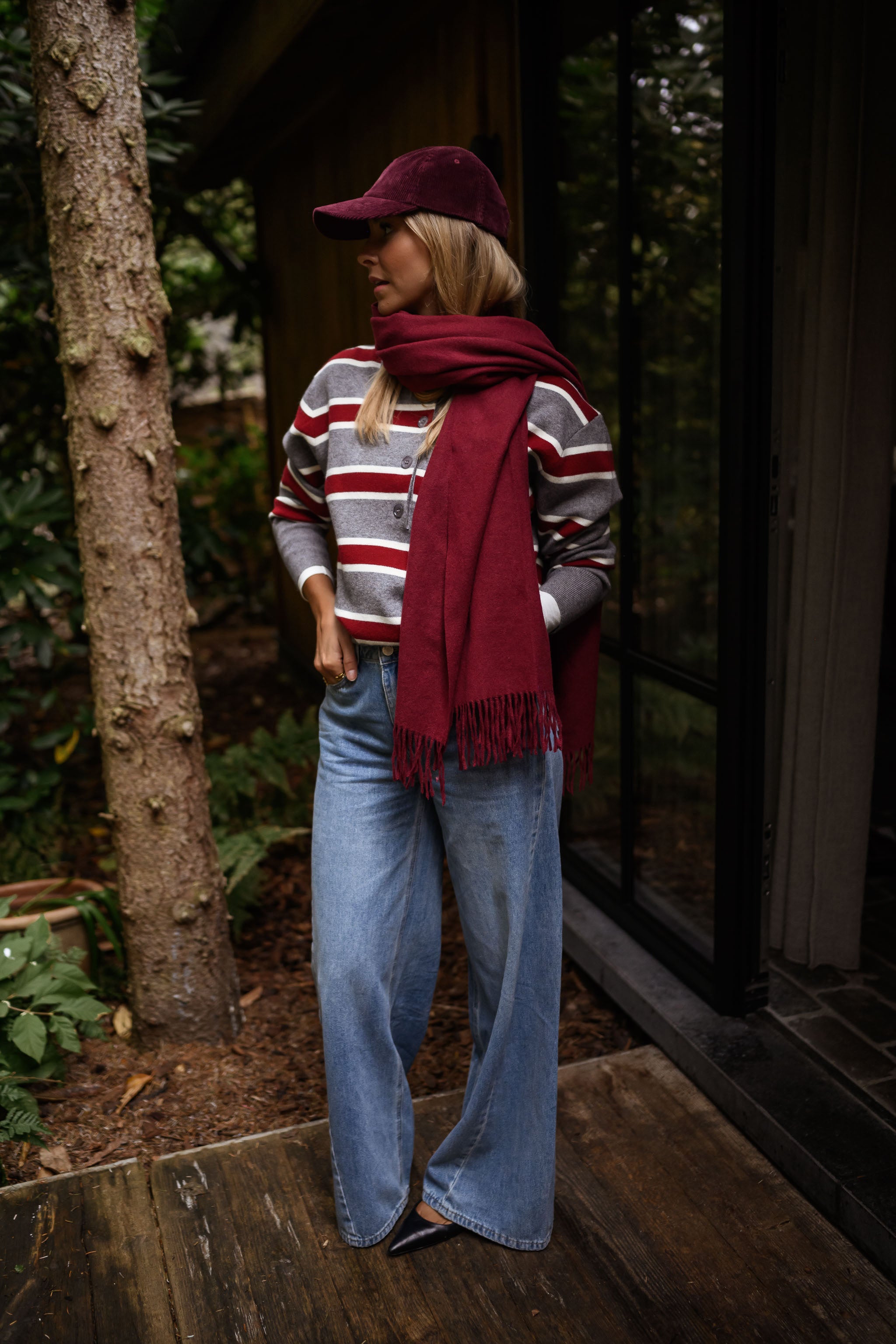 Burgundy Ronald Scarf