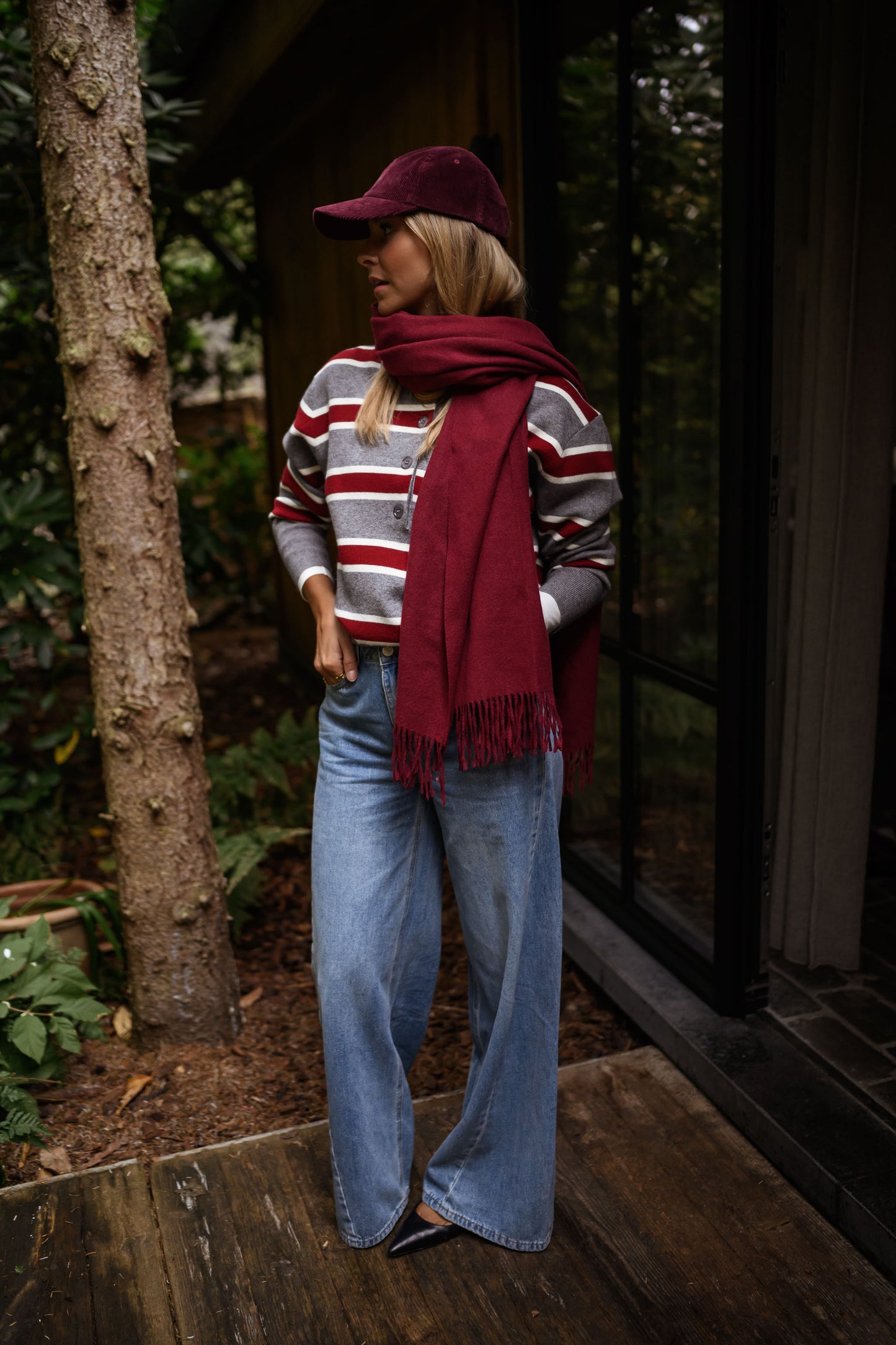 Burgundy Ronald Scarf