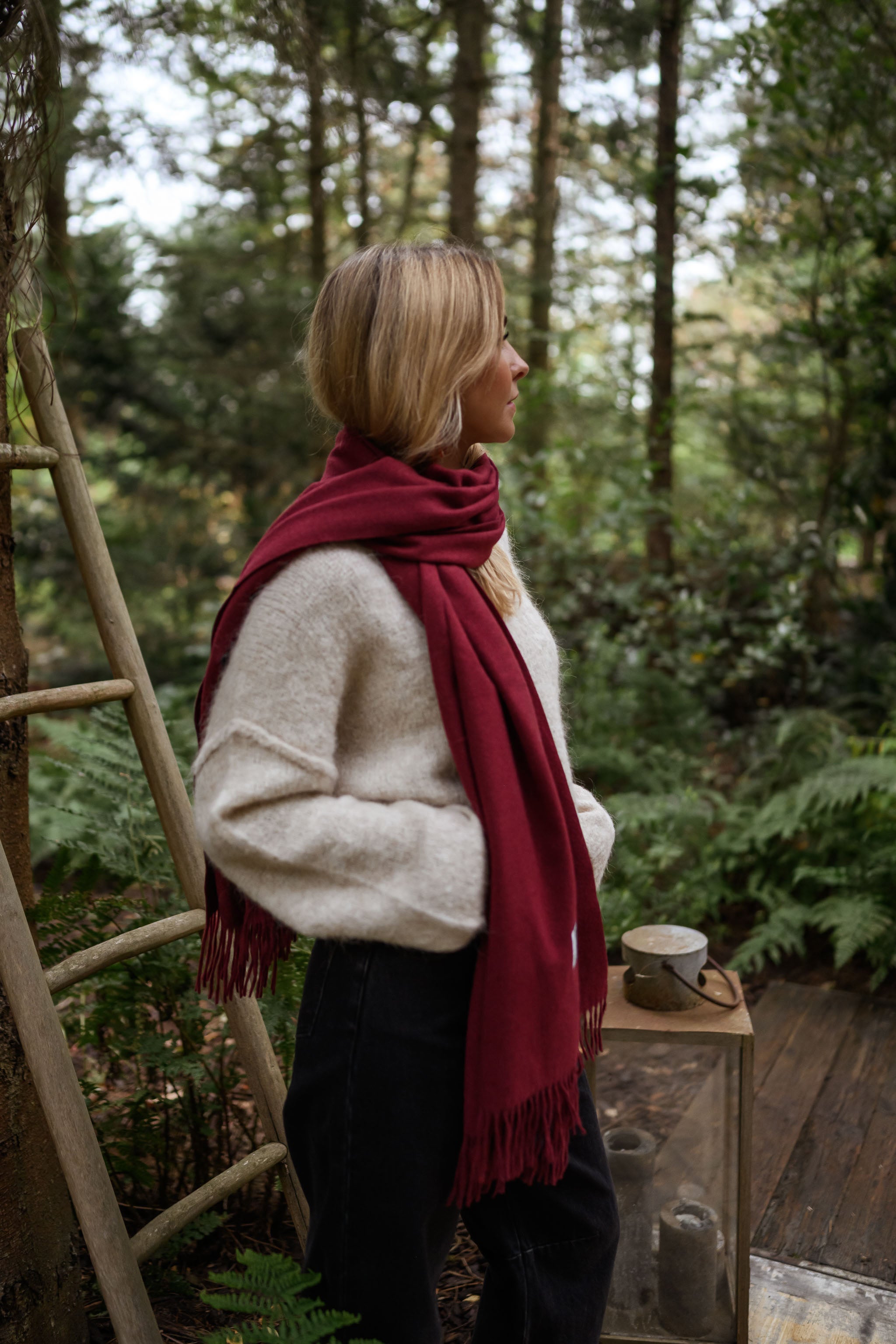 Burgundy Ronald Scarf