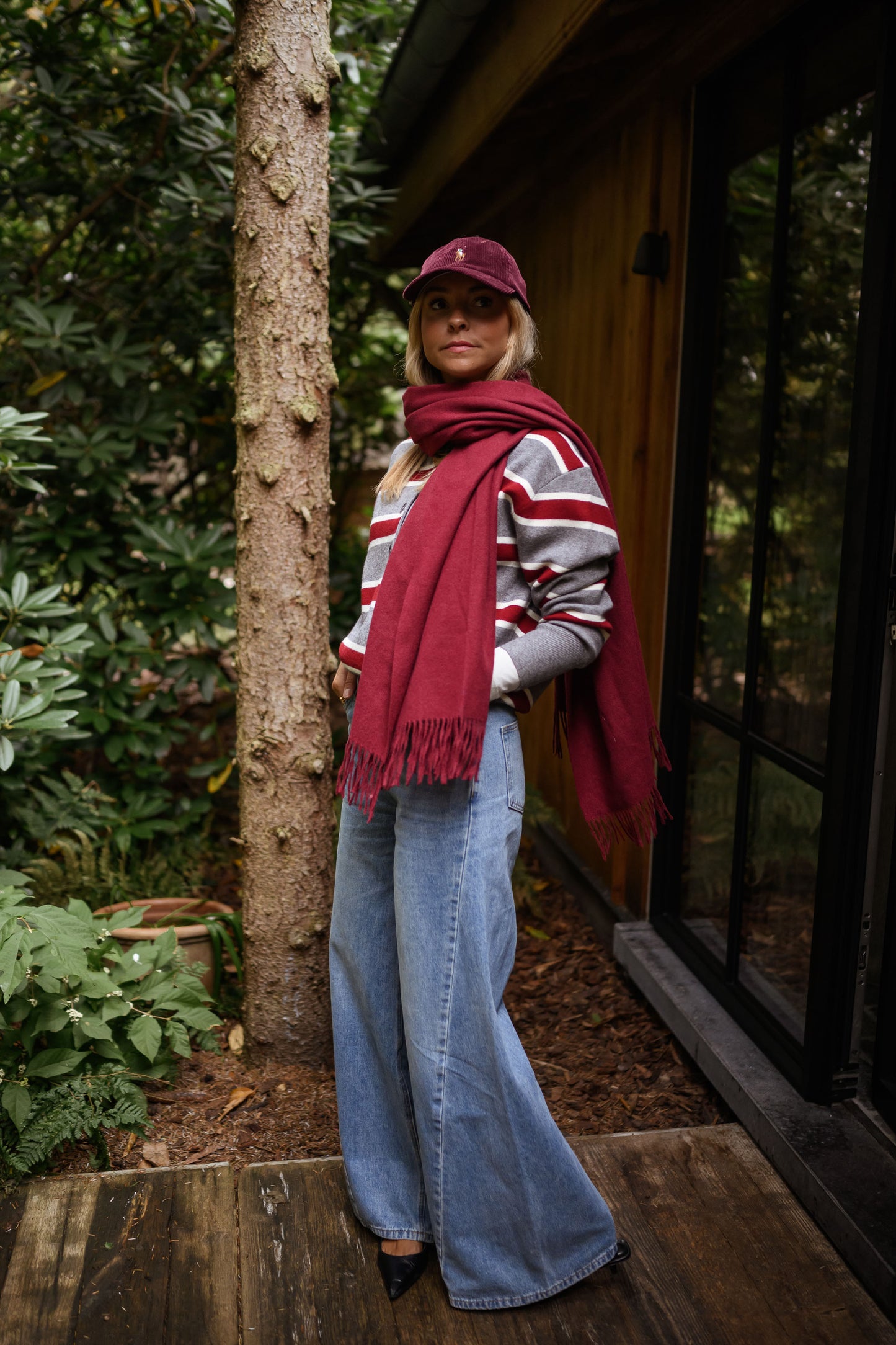 Burgundy Ronald Scarf