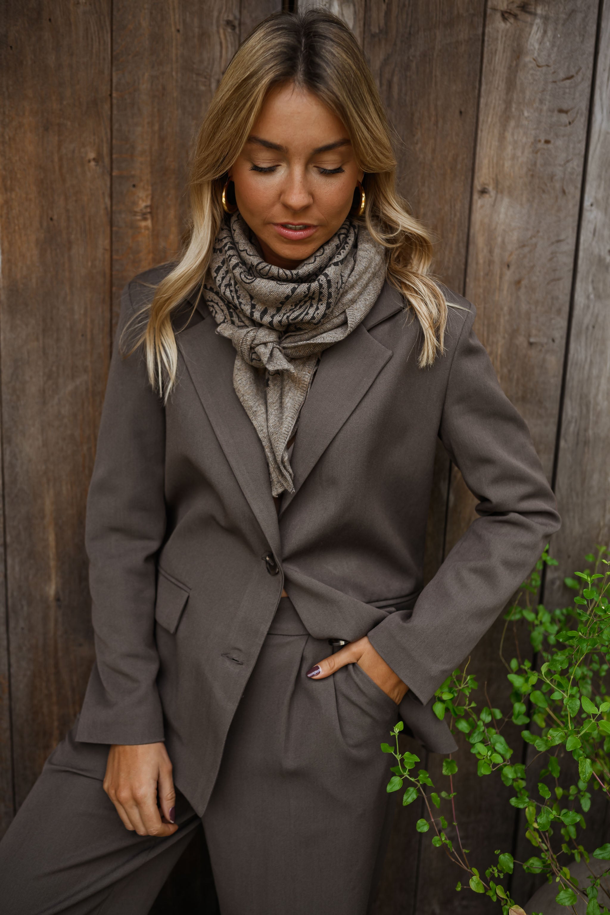 Taupe Silane Scarf