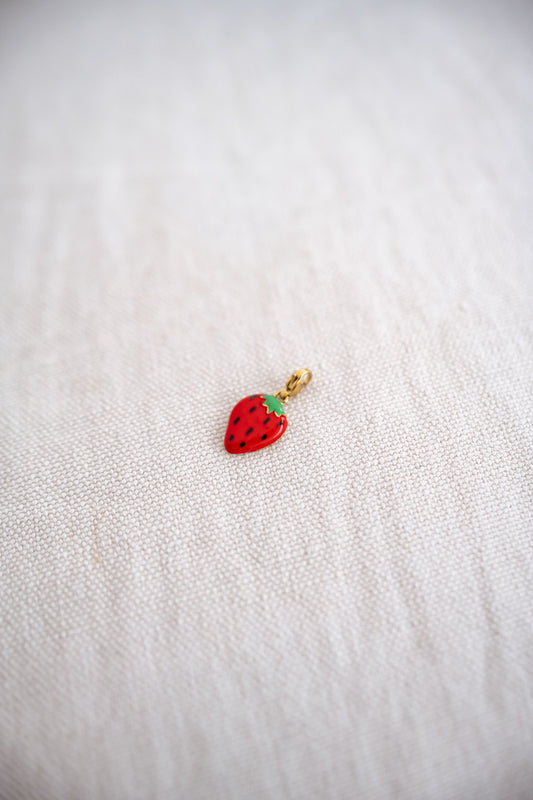 Red and Golden Strawberry Pendant