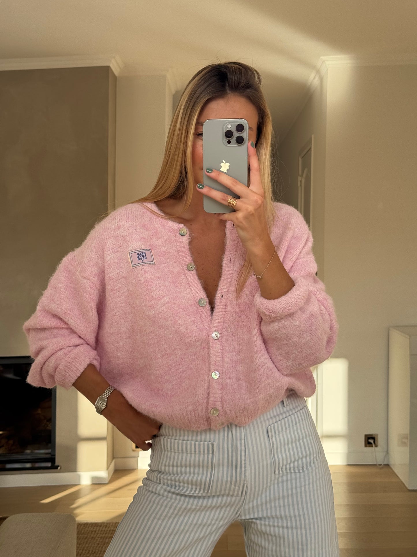 Pink Harris Cardigan