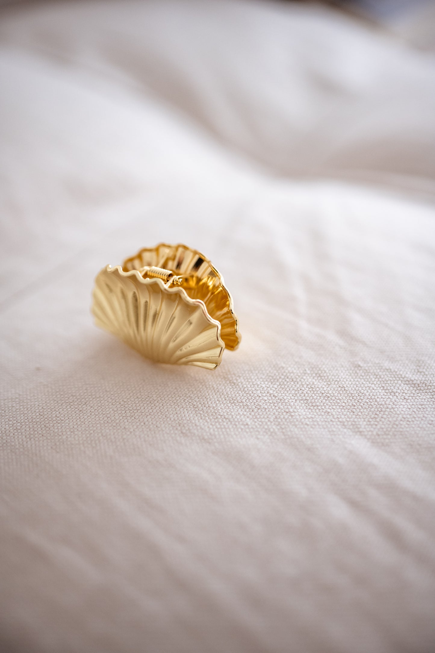 Golden Shell Hair Clip