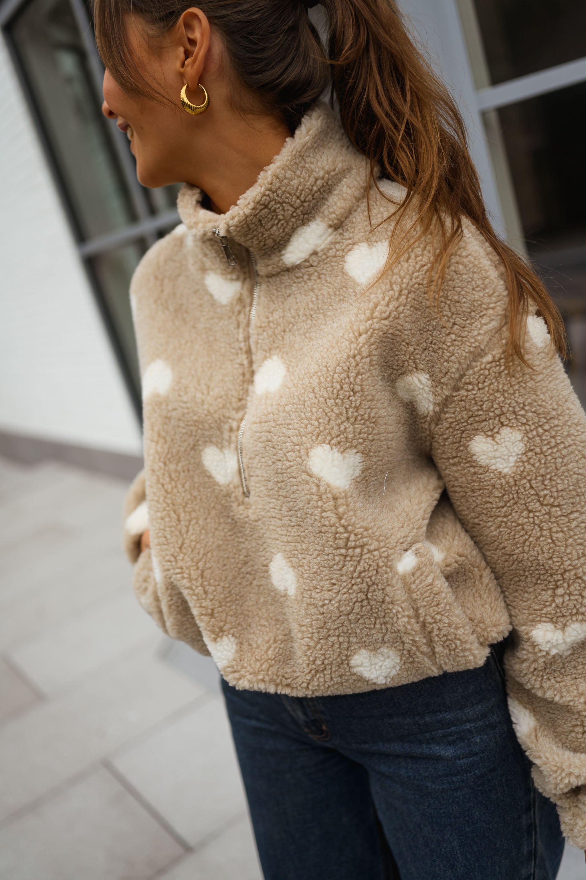 Beige Carmen Fleece Jacket