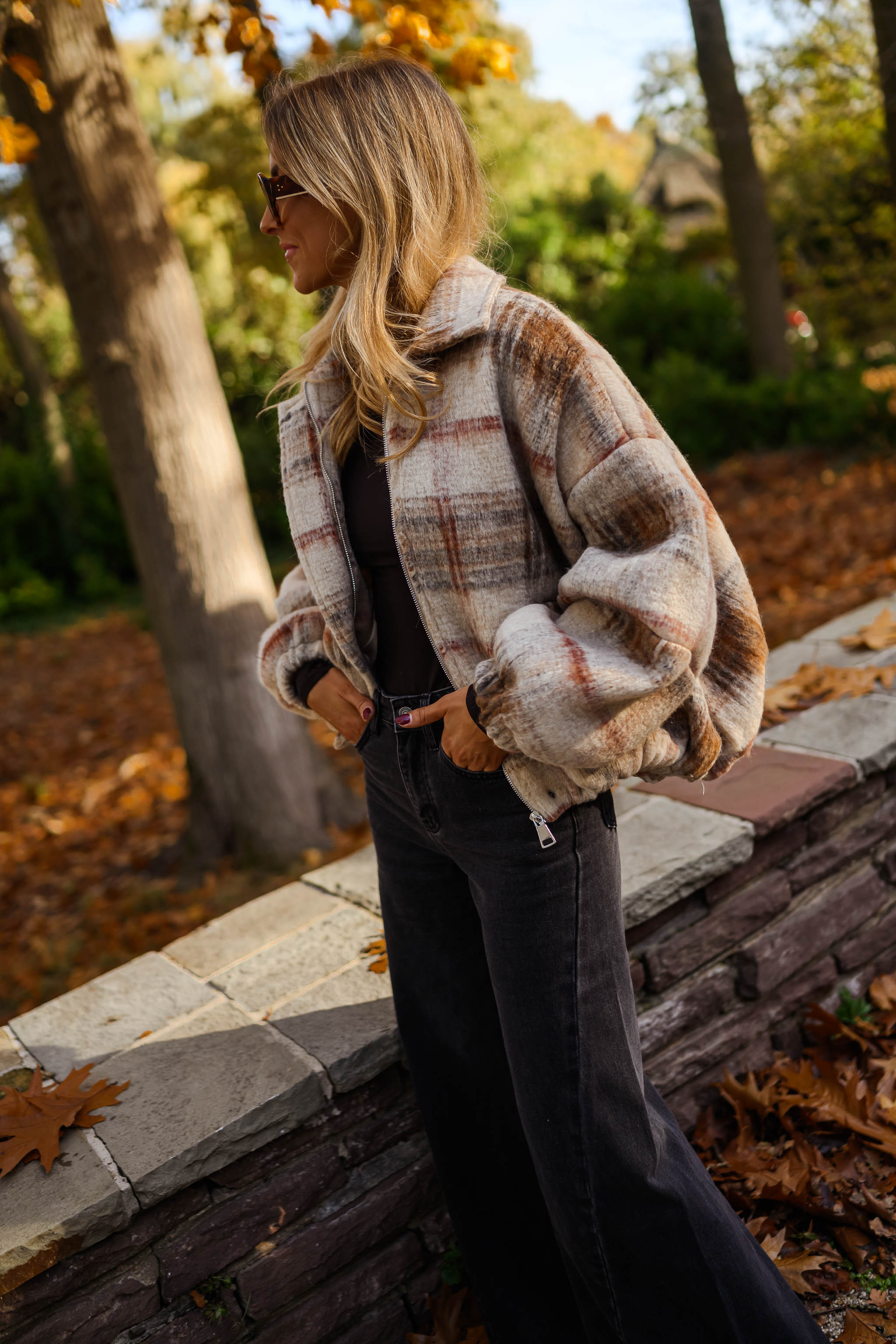 Beige Checkered Dawson Jacket