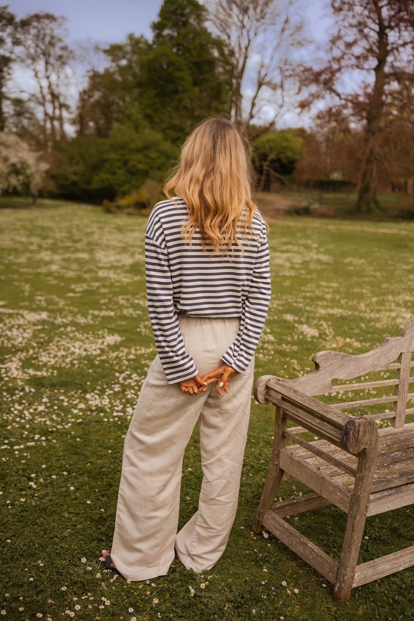 Beige Linen Romuald Pants