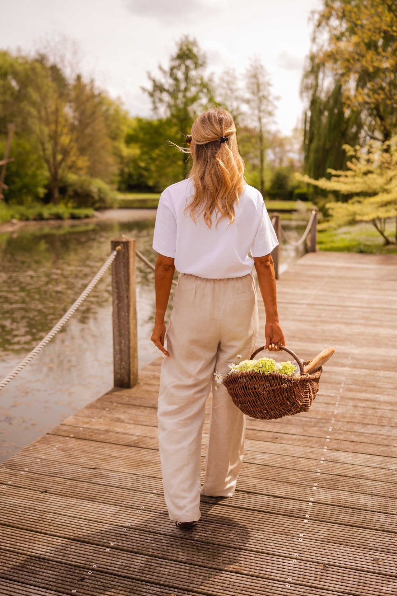 Beige Linen Romuald Pants