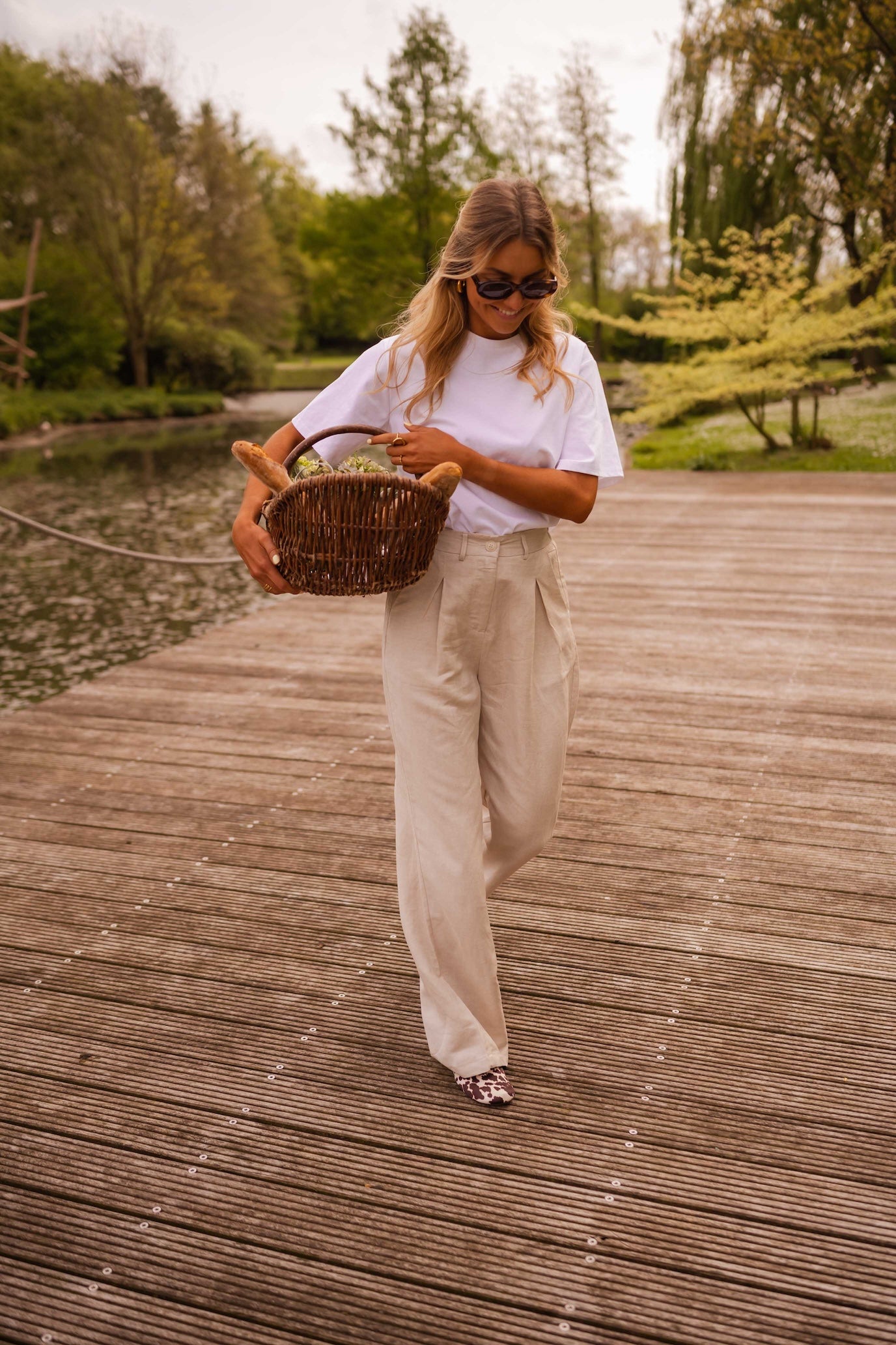 Beige Linen Romuald Pants