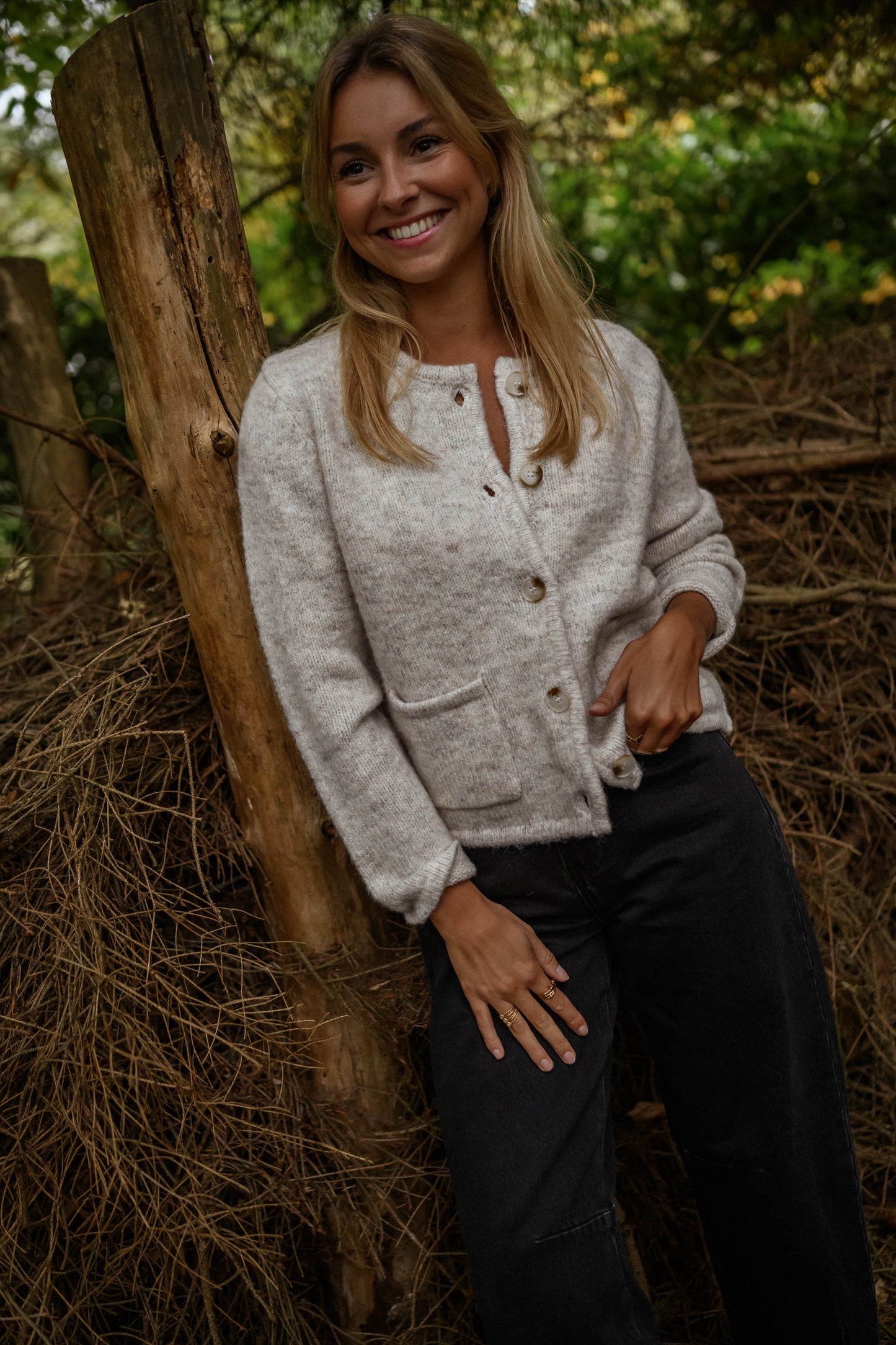 Beige Milene Cardigan