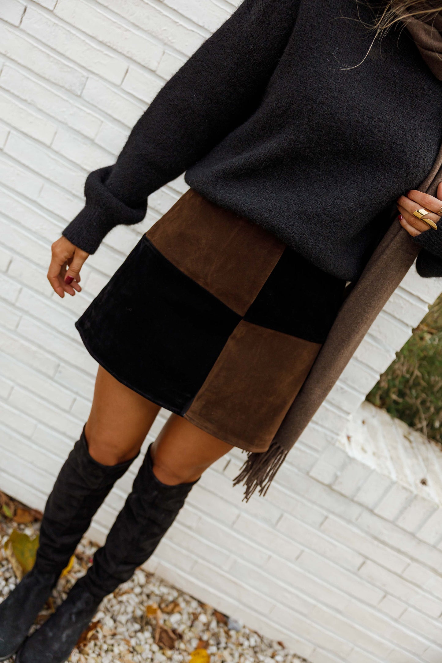 Black and Brown Asan Skirt