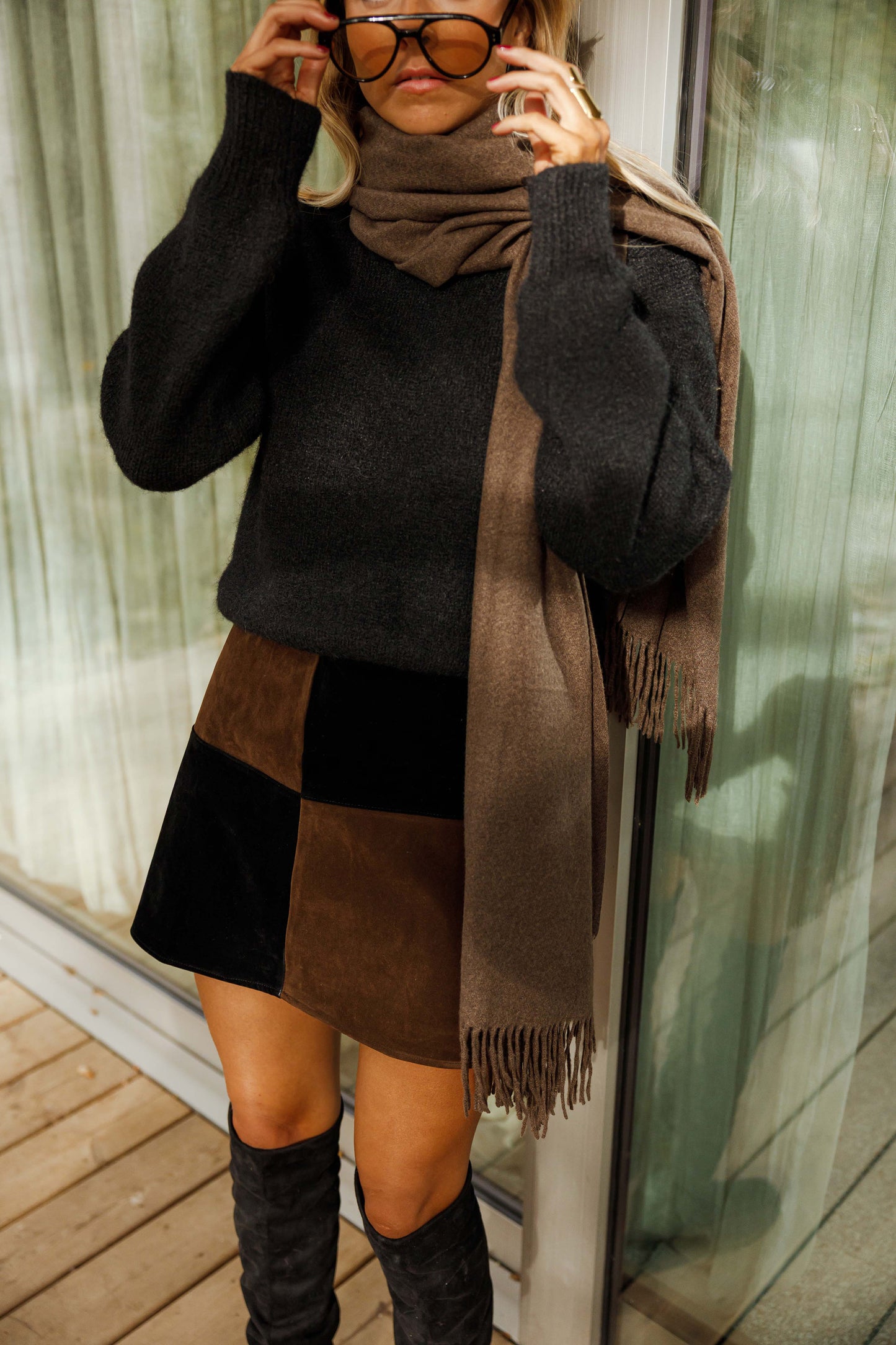 Black and Brown Asan Skirt