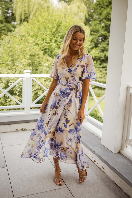 Blue Floral Jihane Dress