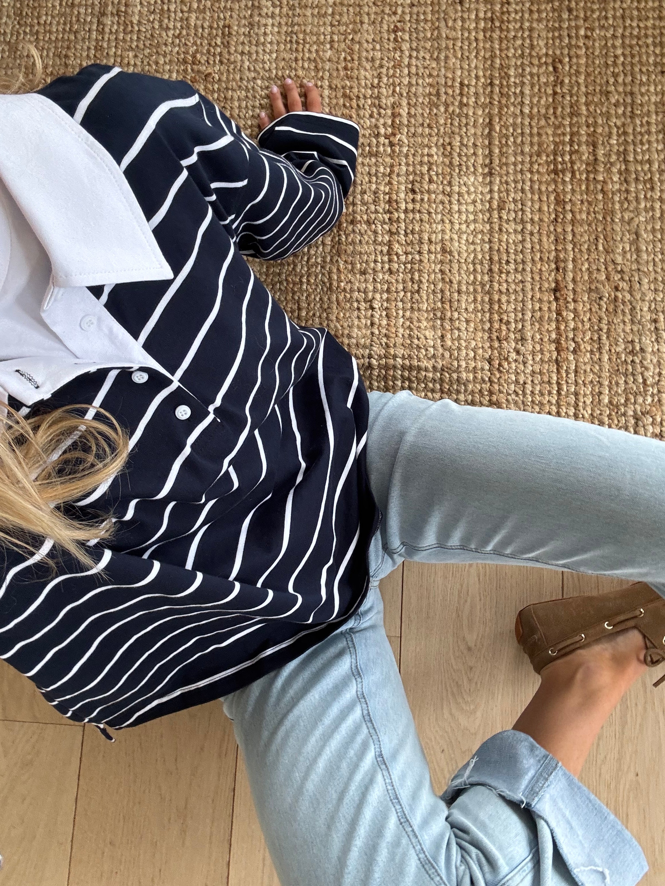 Blue Striped Nicoli Polo Shirt