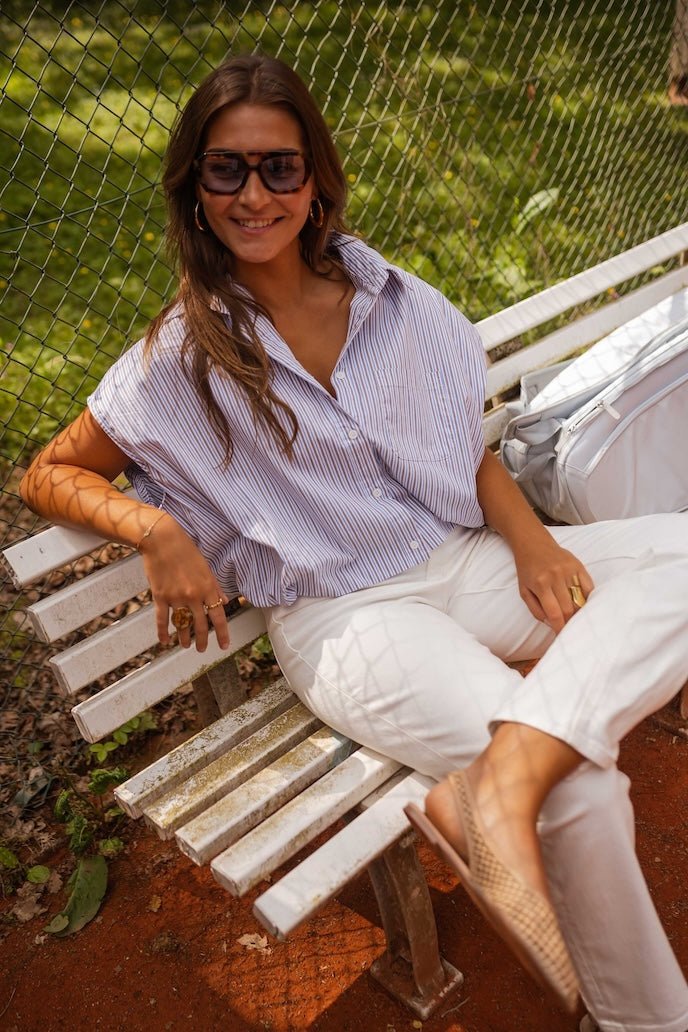 Blue Striped Oriane Shirt