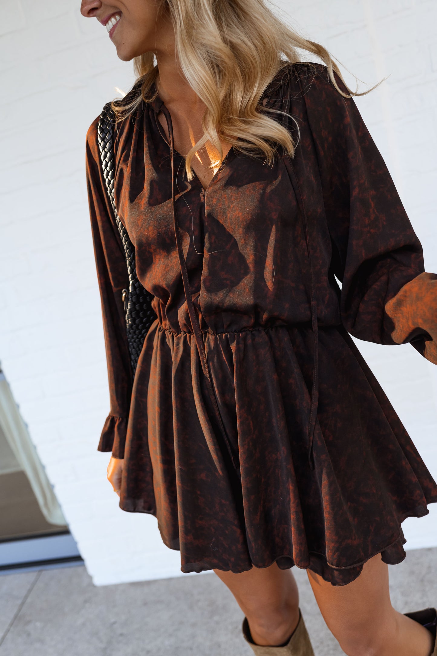Brown and Black Laureline Dress
