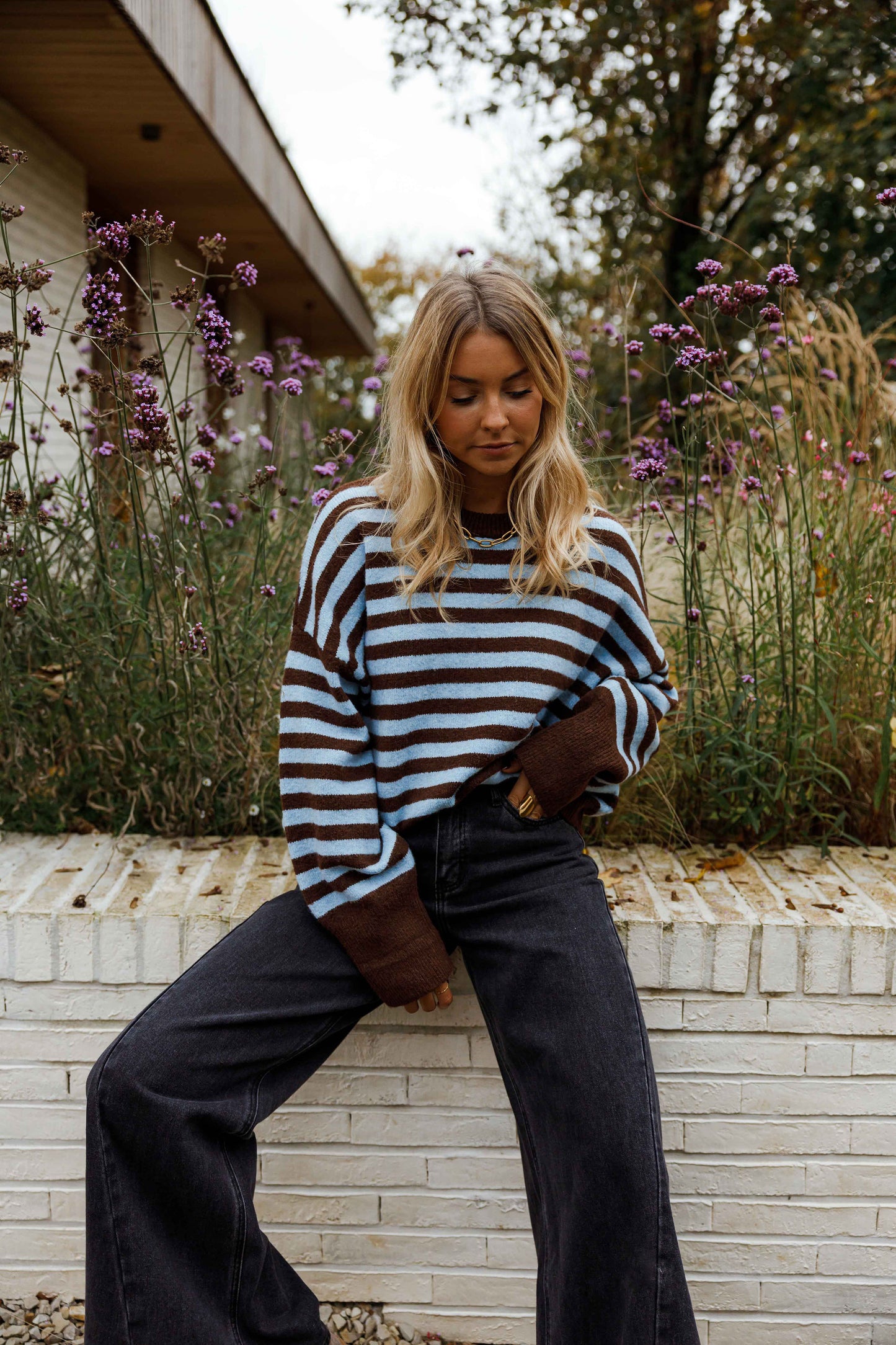 Brown and Blue Emilie Sweater