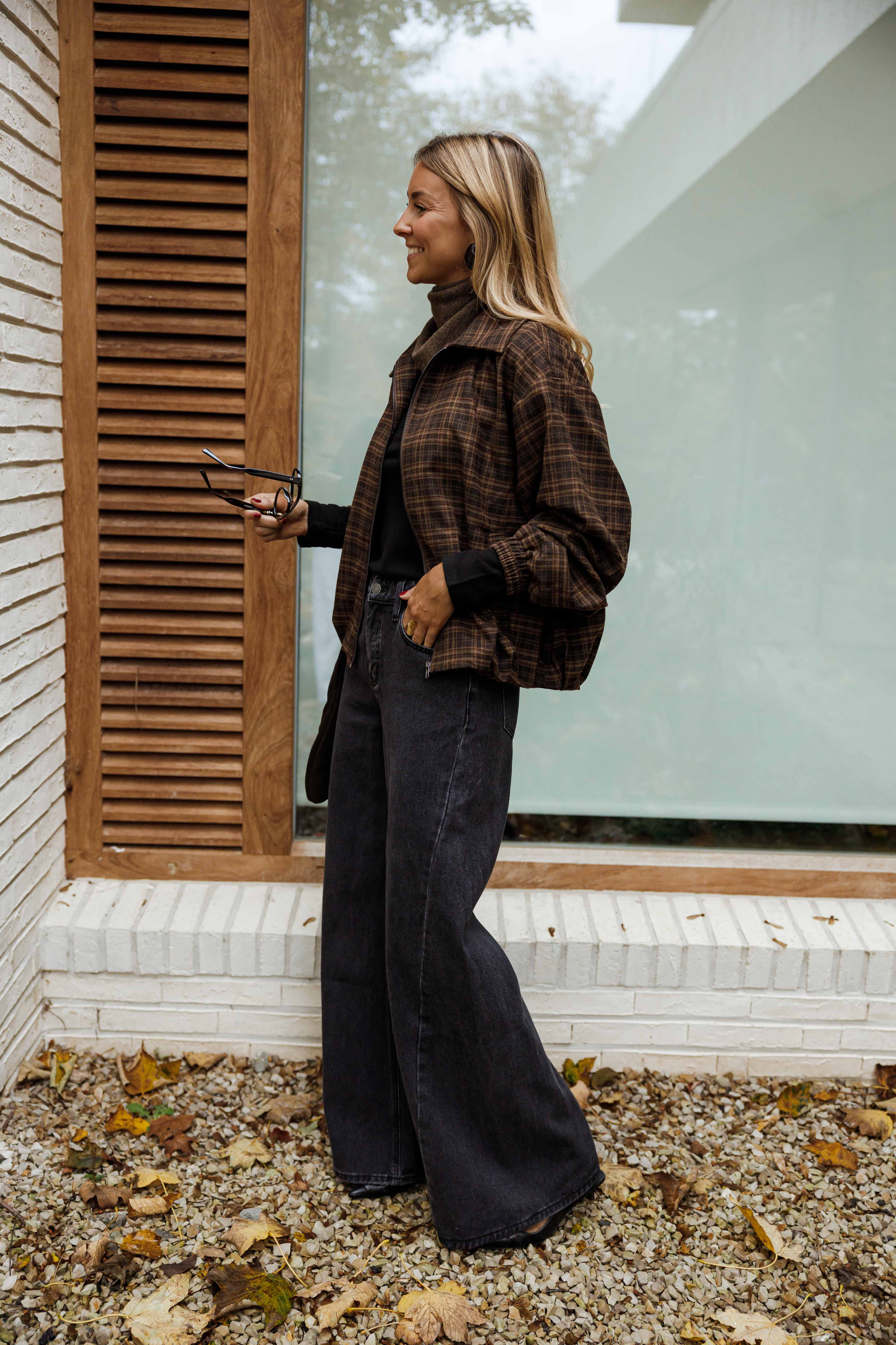 Brown Checkered Philipa Jacket