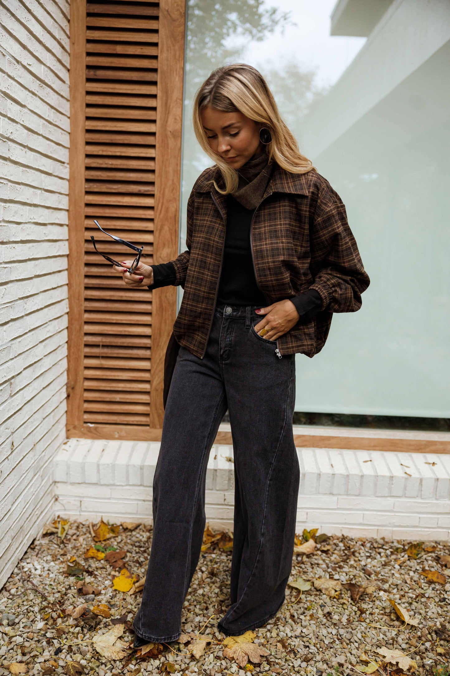 Brown Checkered Philipa Jacket
