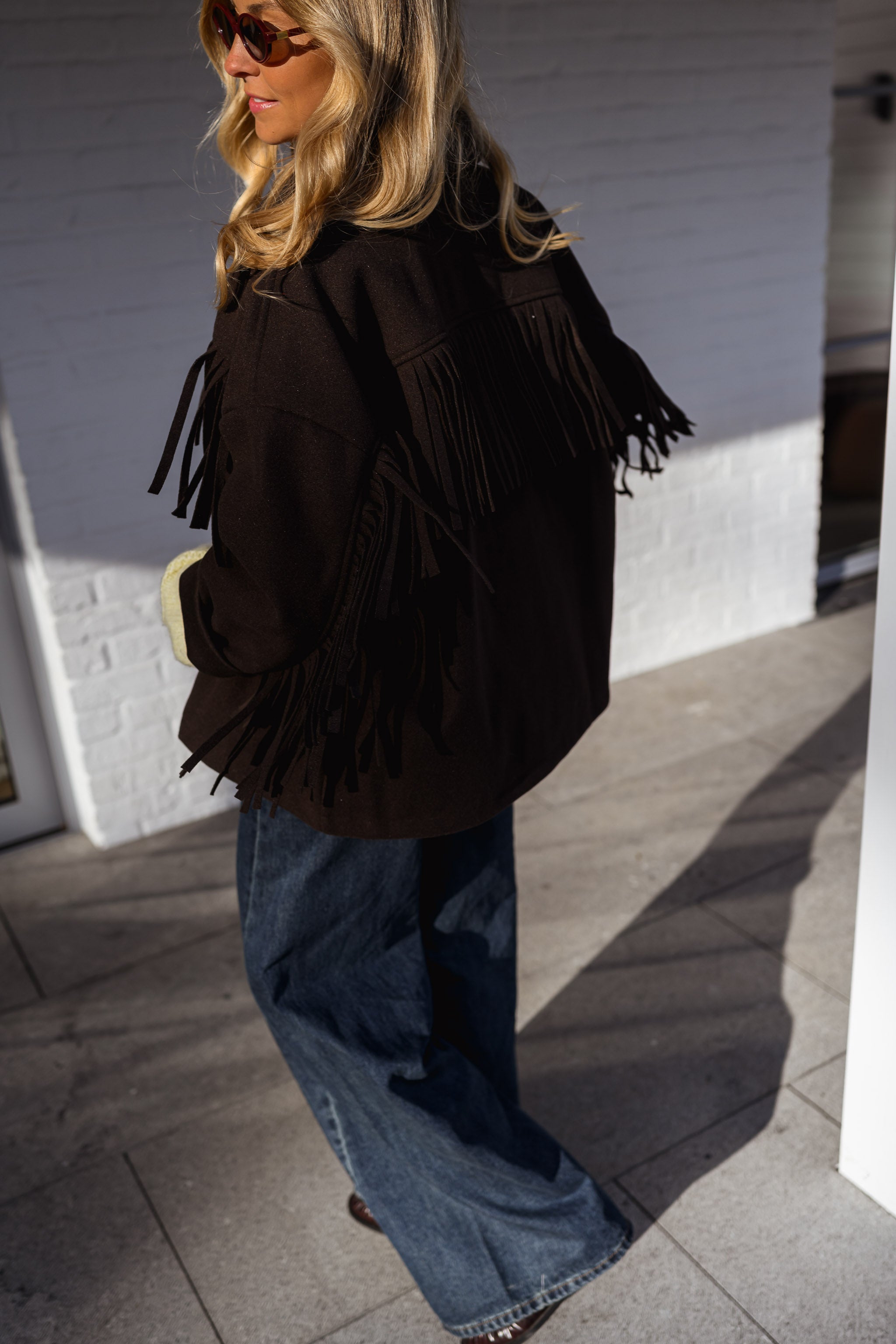 Brown Fringed Cassian Jacket