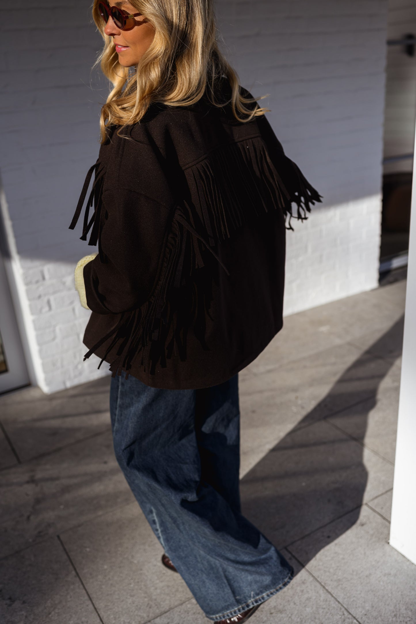 Brown Fringed Cassian Jacket