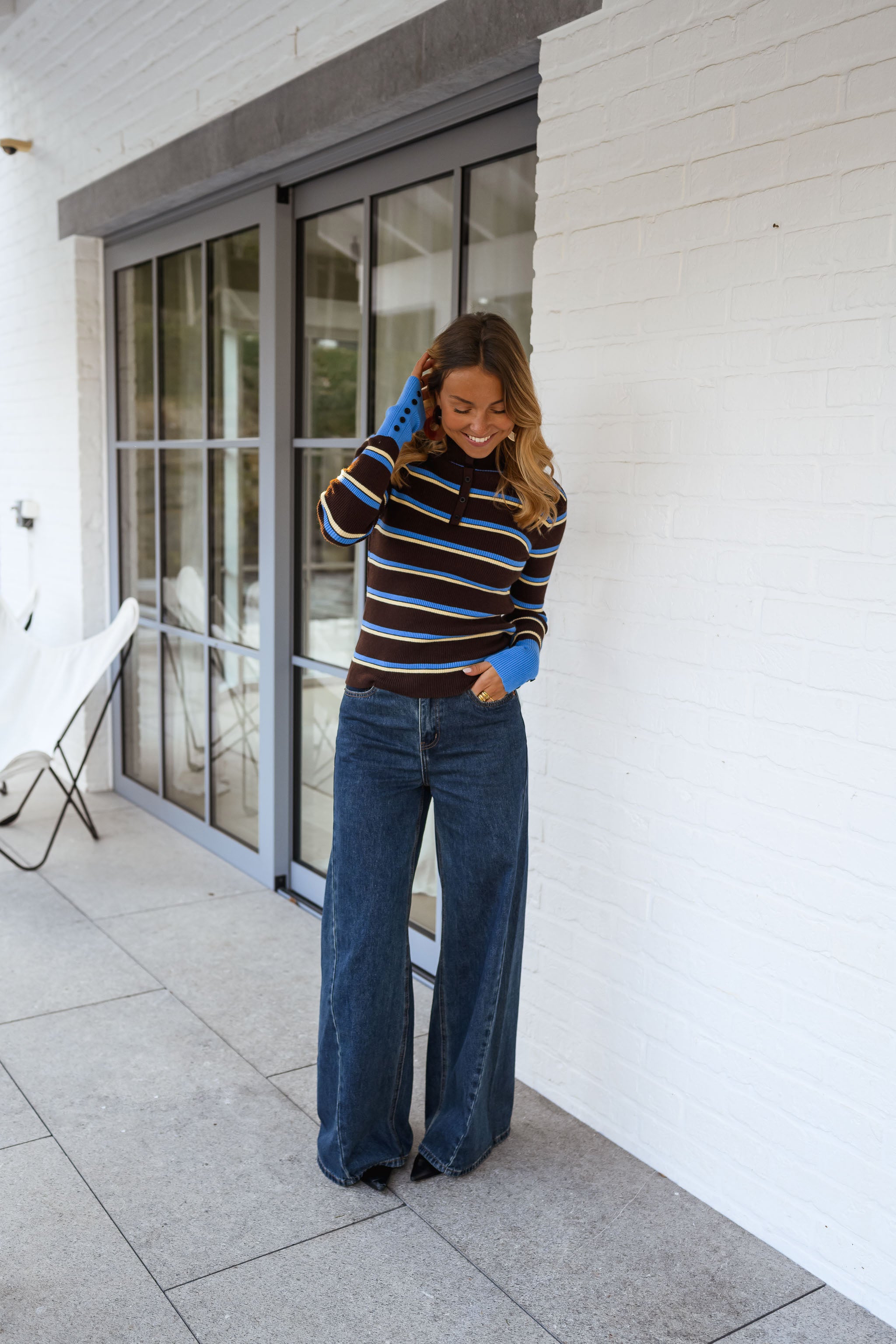 Brown Striped Haven Sweater