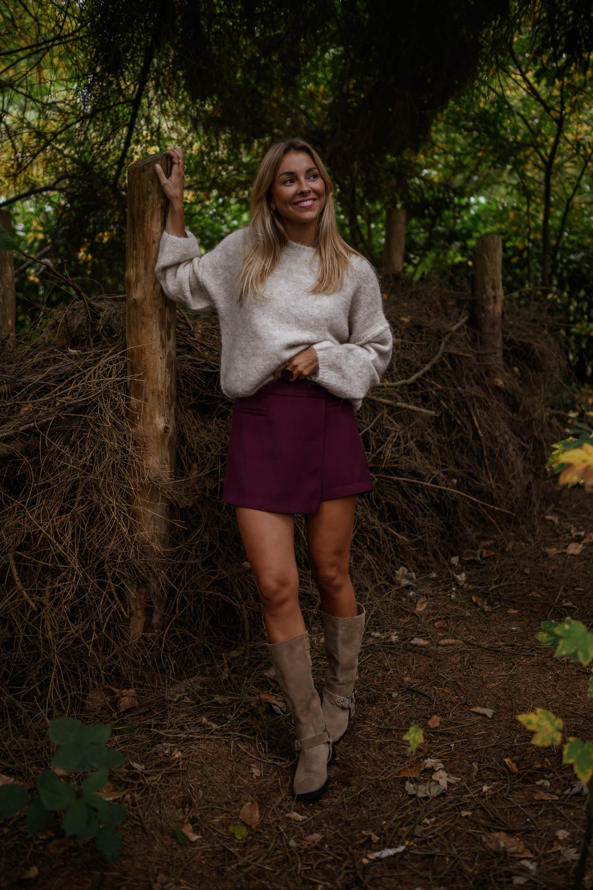 Burgundy Alonsa Skort
