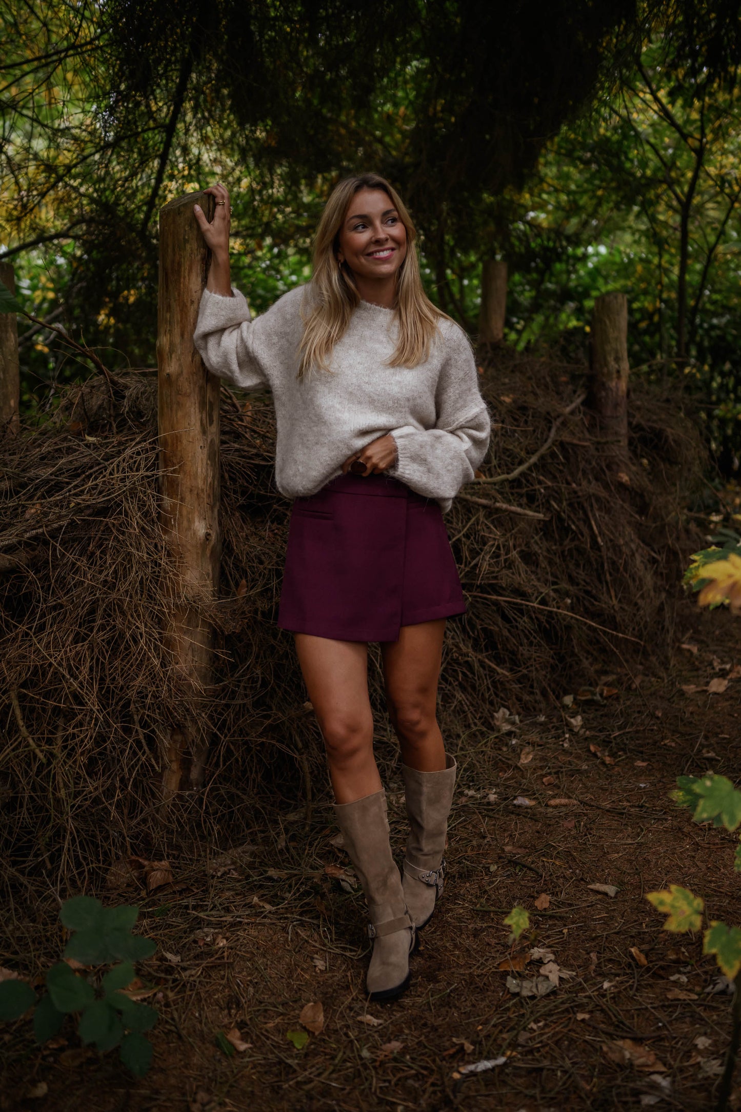 Burgundy Alonsa Skort