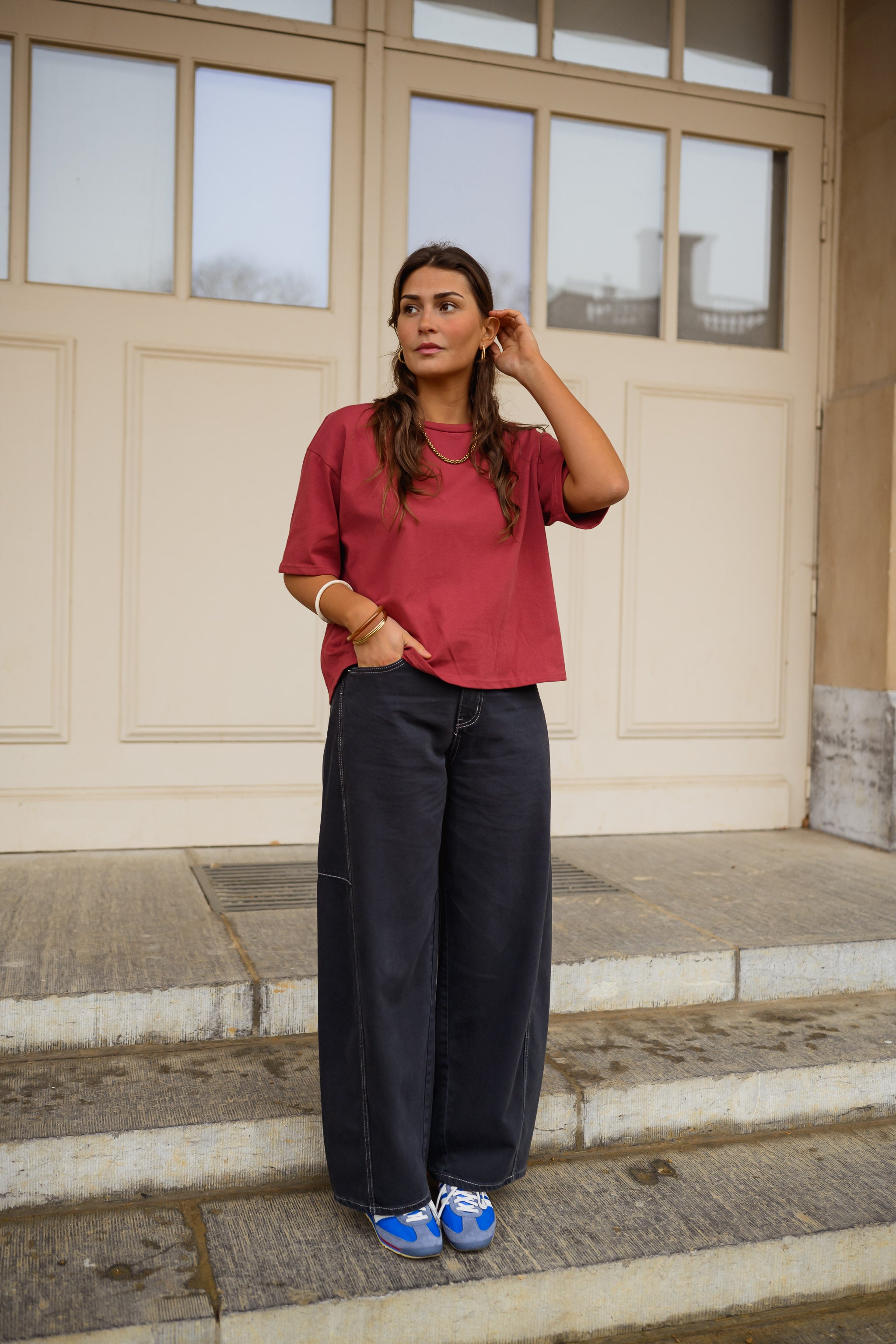 Burgundy Avery T-shirt