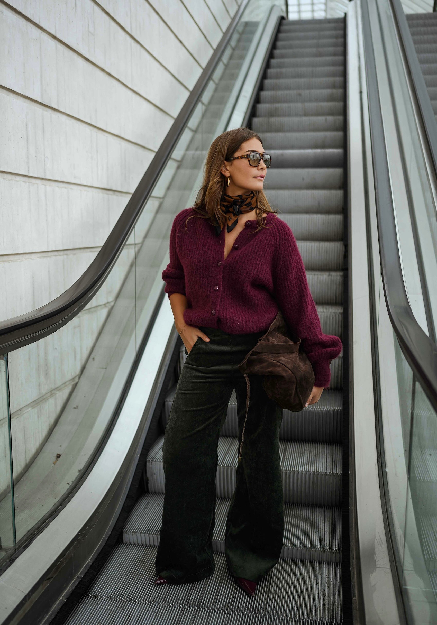 Burgundy Elony Cardigan