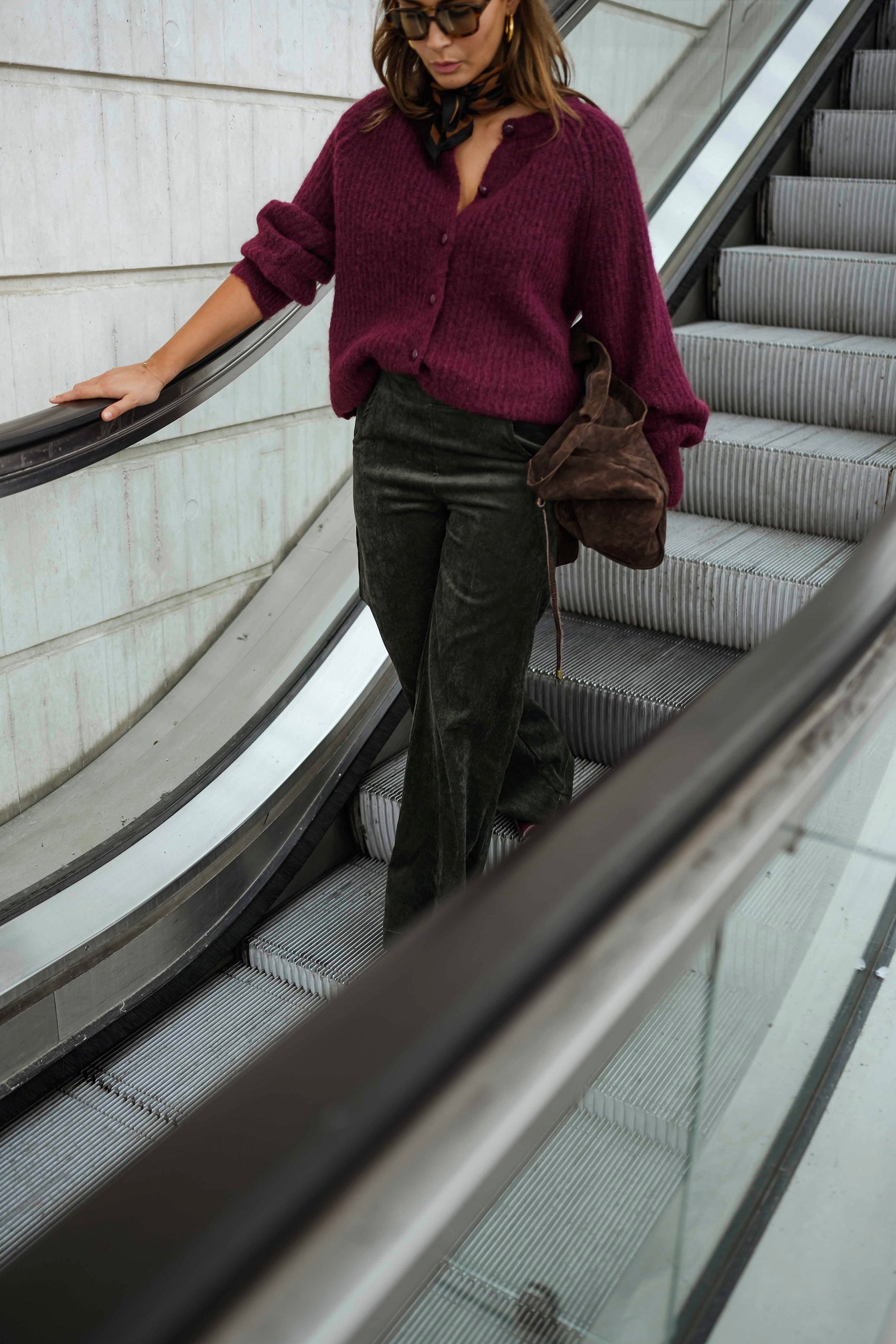Burgundy Elony Cardigan