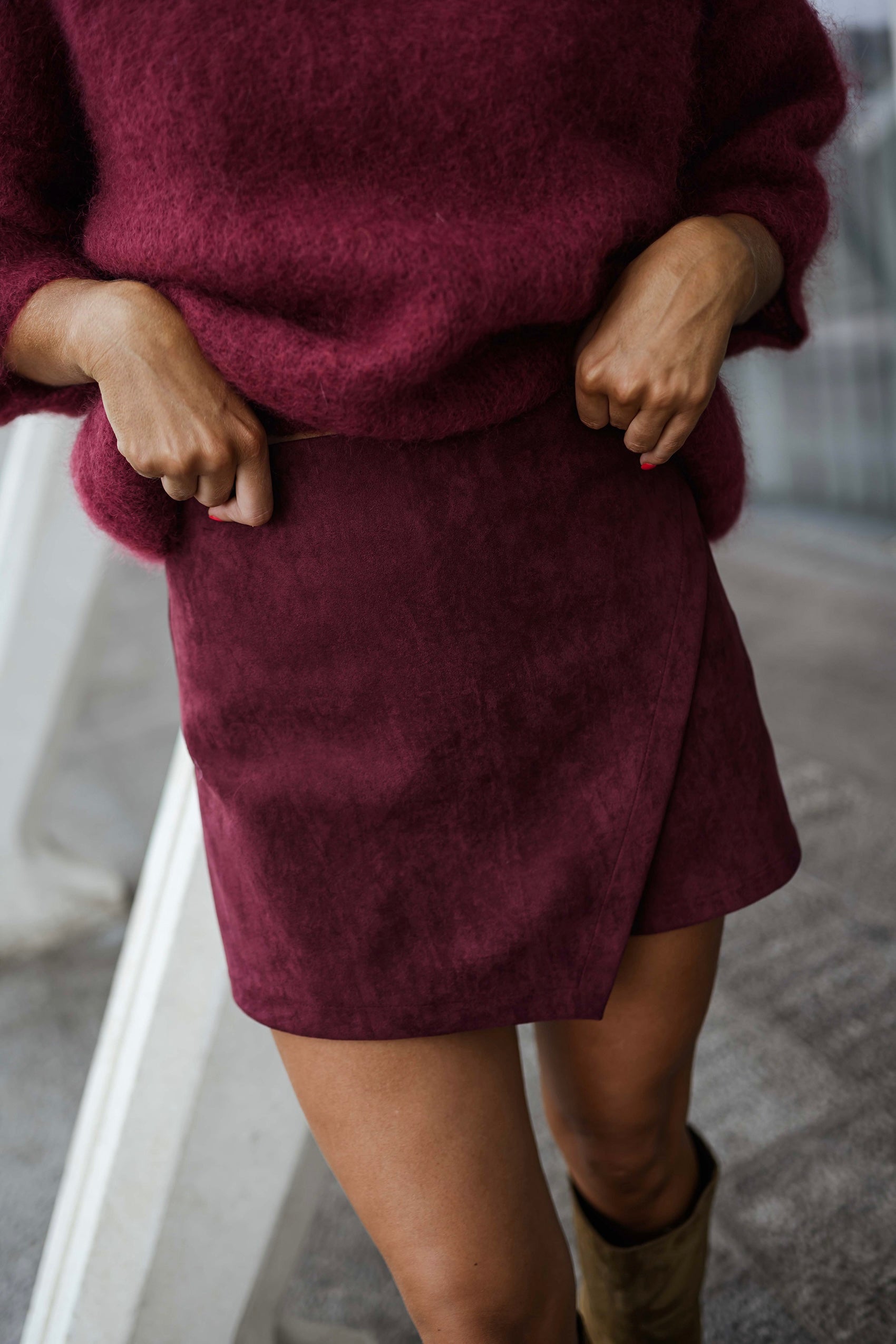 Burgundy Emma Skort