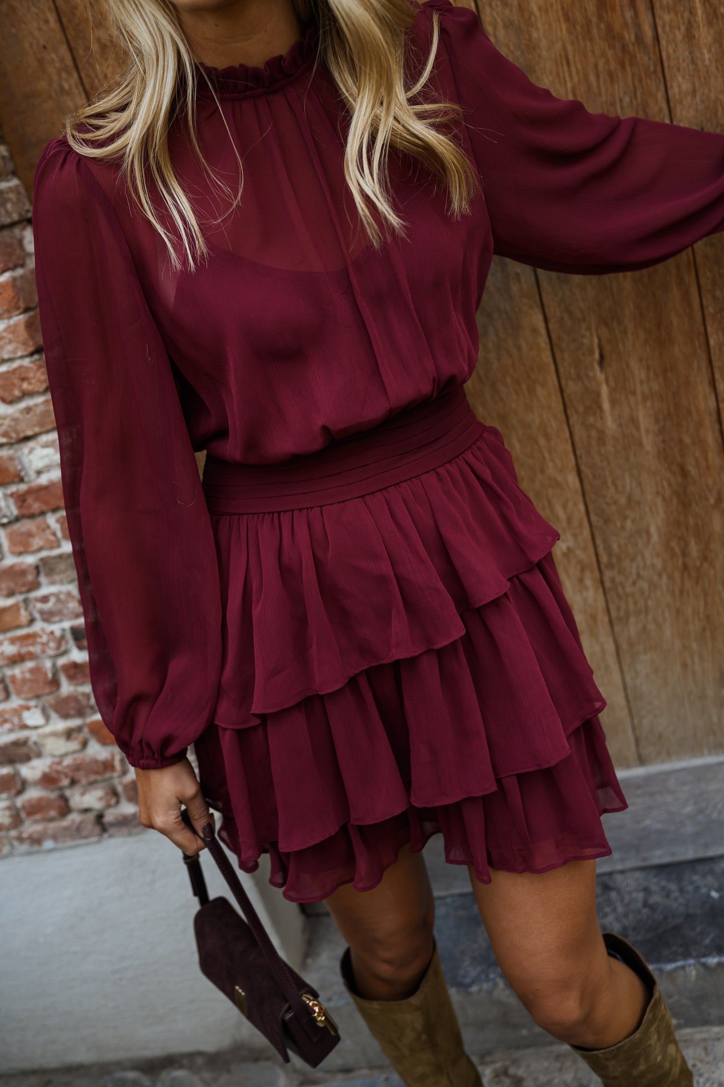 Burgundy Indra Dress