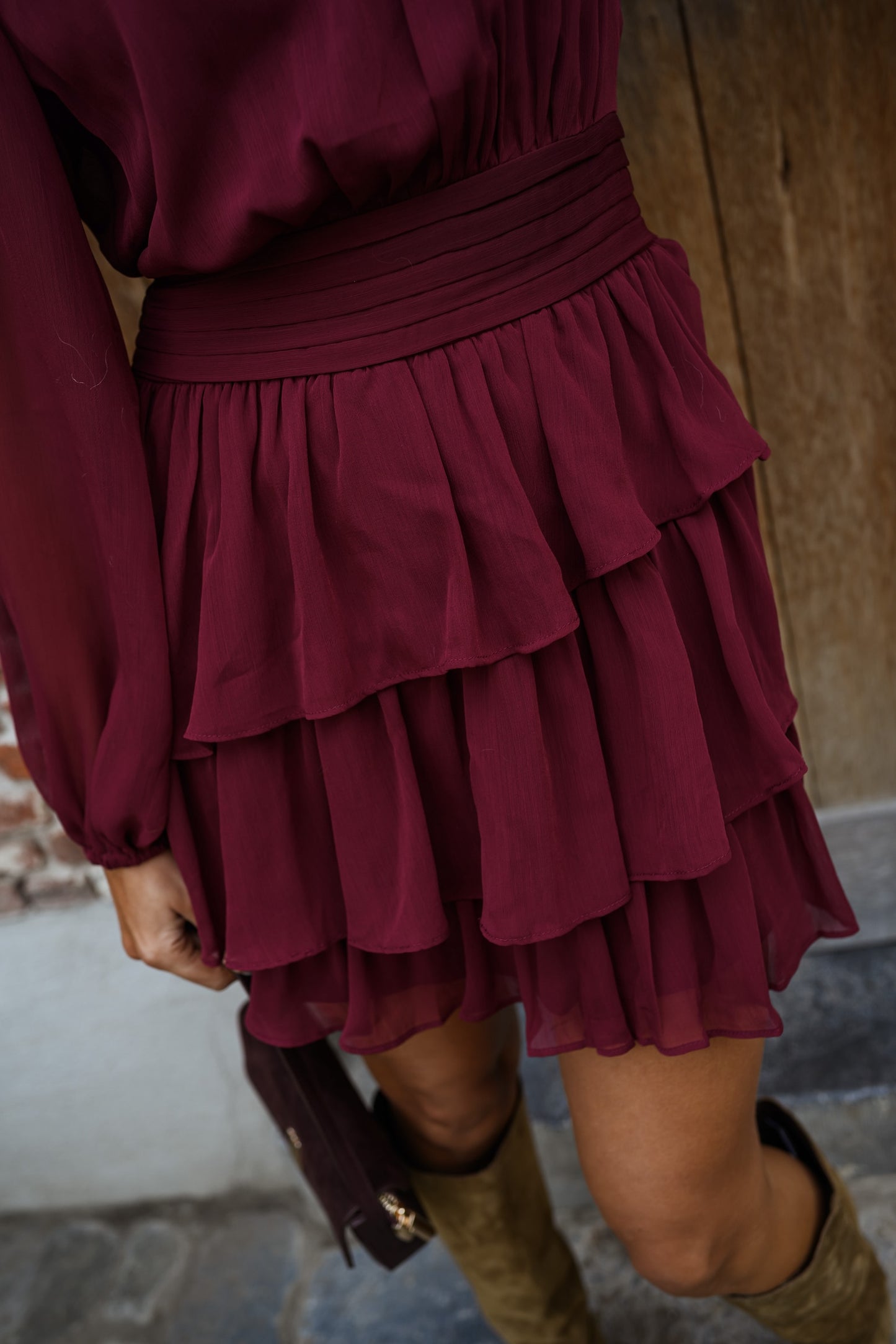 Burgundy Indra Dress