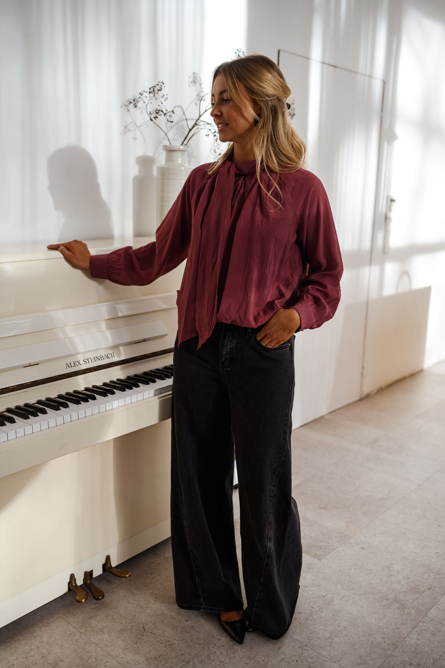 Burgundy Pavel Blouse