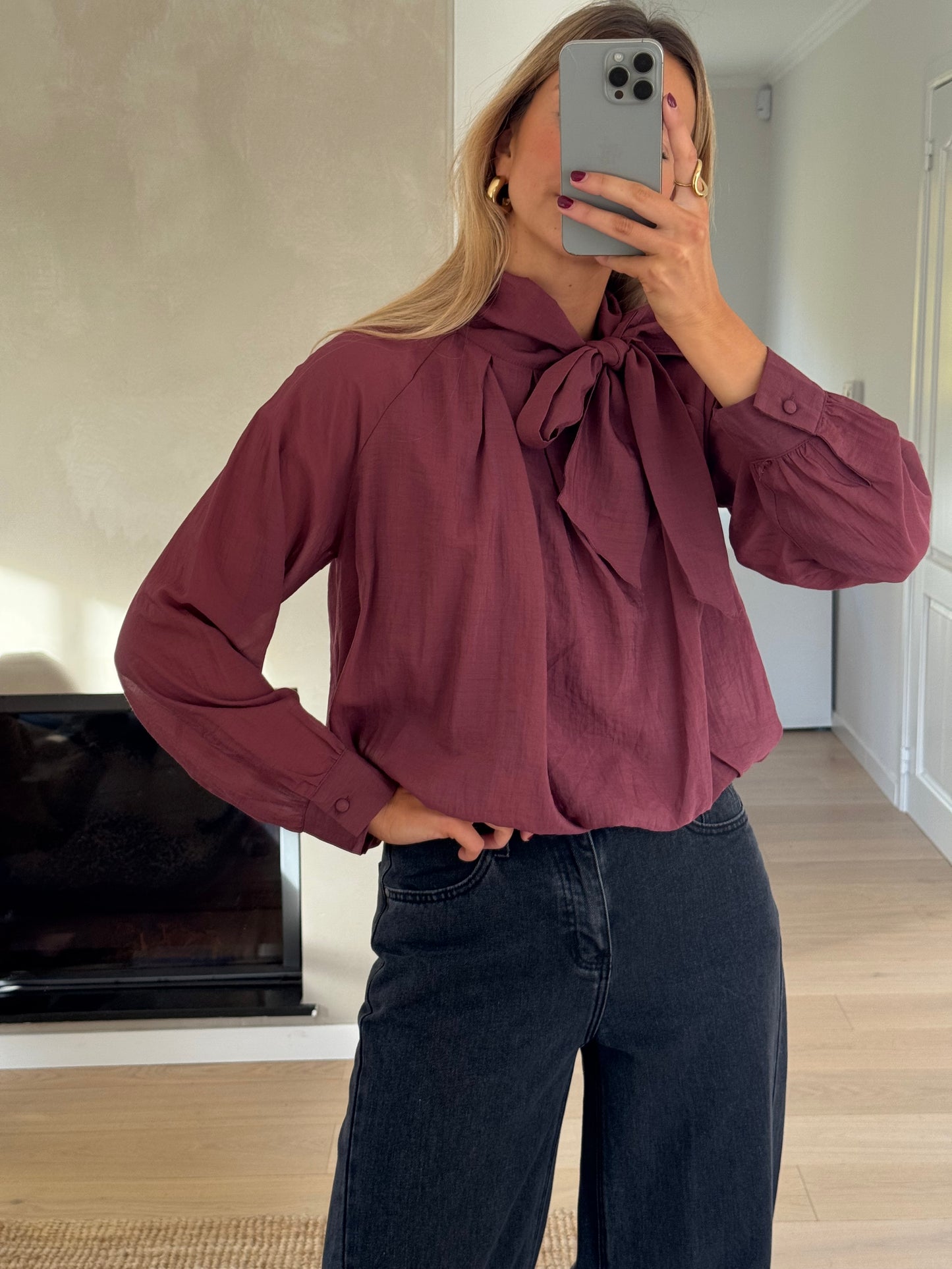 Burgundy Pavel Blouse