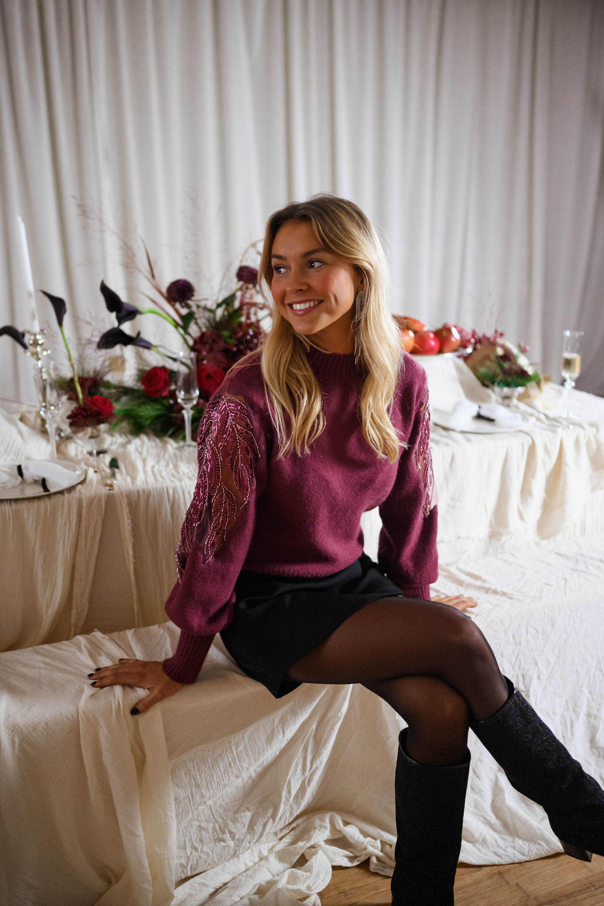 Burgundy Pierre Sweater